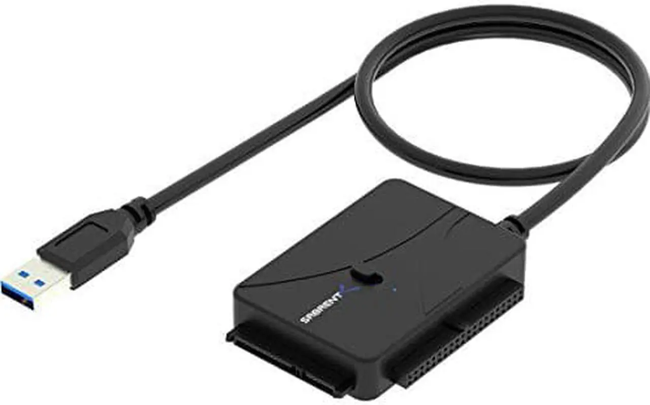 Alt view image 8 of 10 - Sabrent USB 3.0 to SSD/SATA/IDE 2.5/3.5/5.25-INCH Hard Drive Converter with UL Power Supply & LED Activity Lights [10TB Support] (USB-DS12)