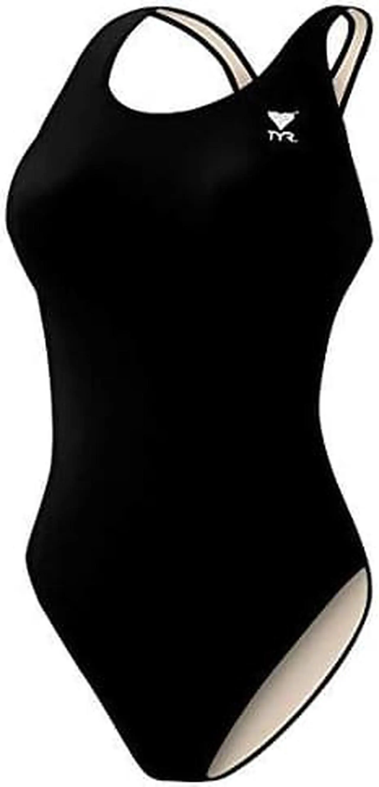 Main image of TYR Sport Womens Solid Maxback Swim Suit (Black, 42)