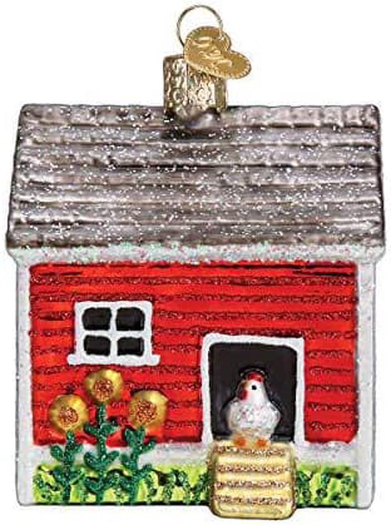 Alt view image 6 of 6 - Chicken Coop on the Farm Christmas Holiday Ornament