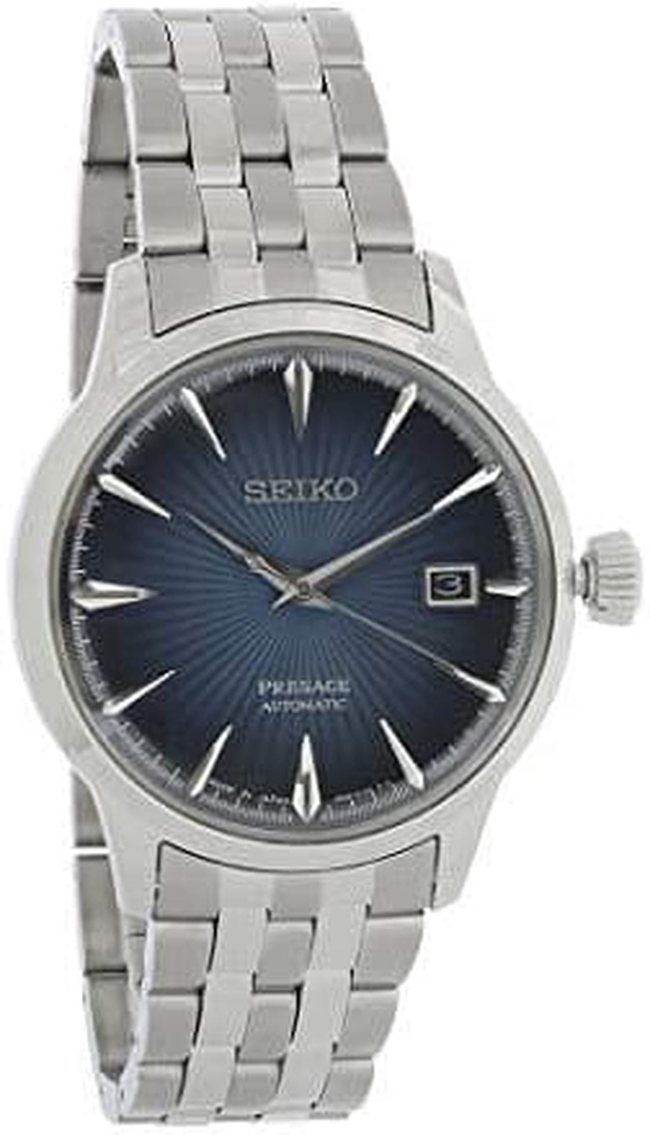 Alt view image 8 of 8 - Seiko Presage Mens Stainless Steel Blue Dial Automatic Watch SRPB41