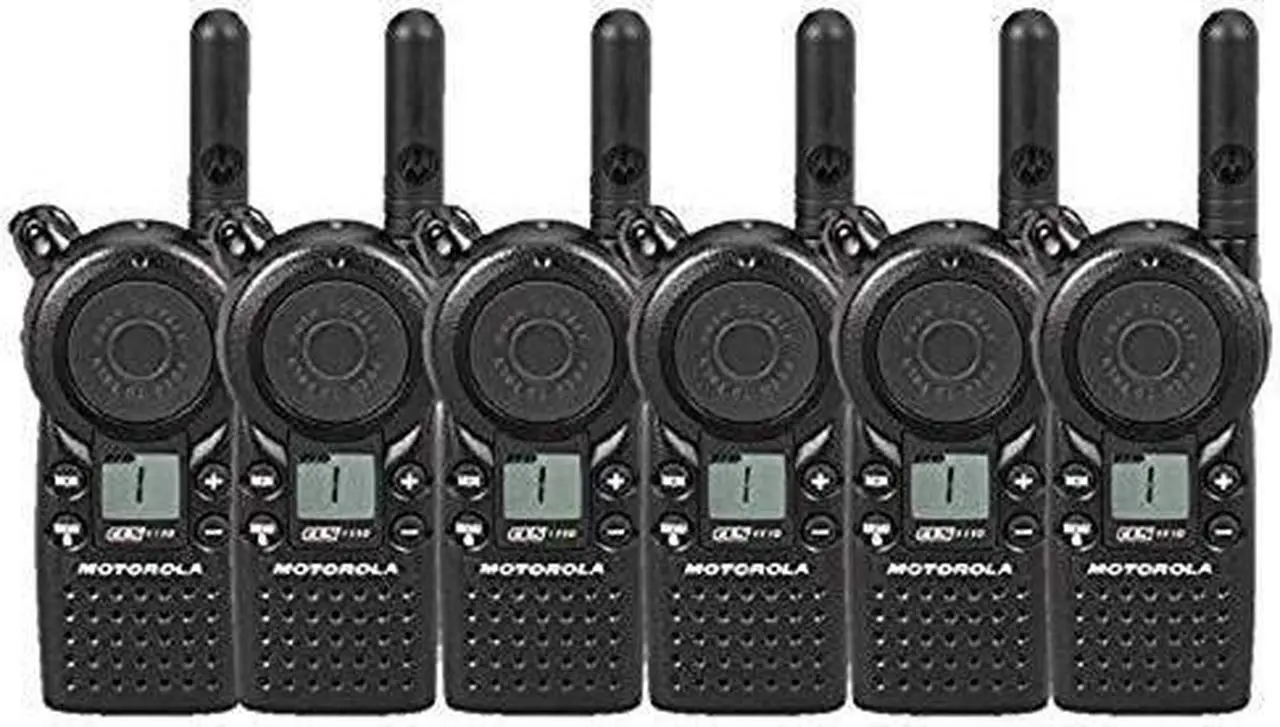 Alt view image 2 of 5 - 6 Pack of Motorola CLS1110 Two Way Radio Walkie Talkies