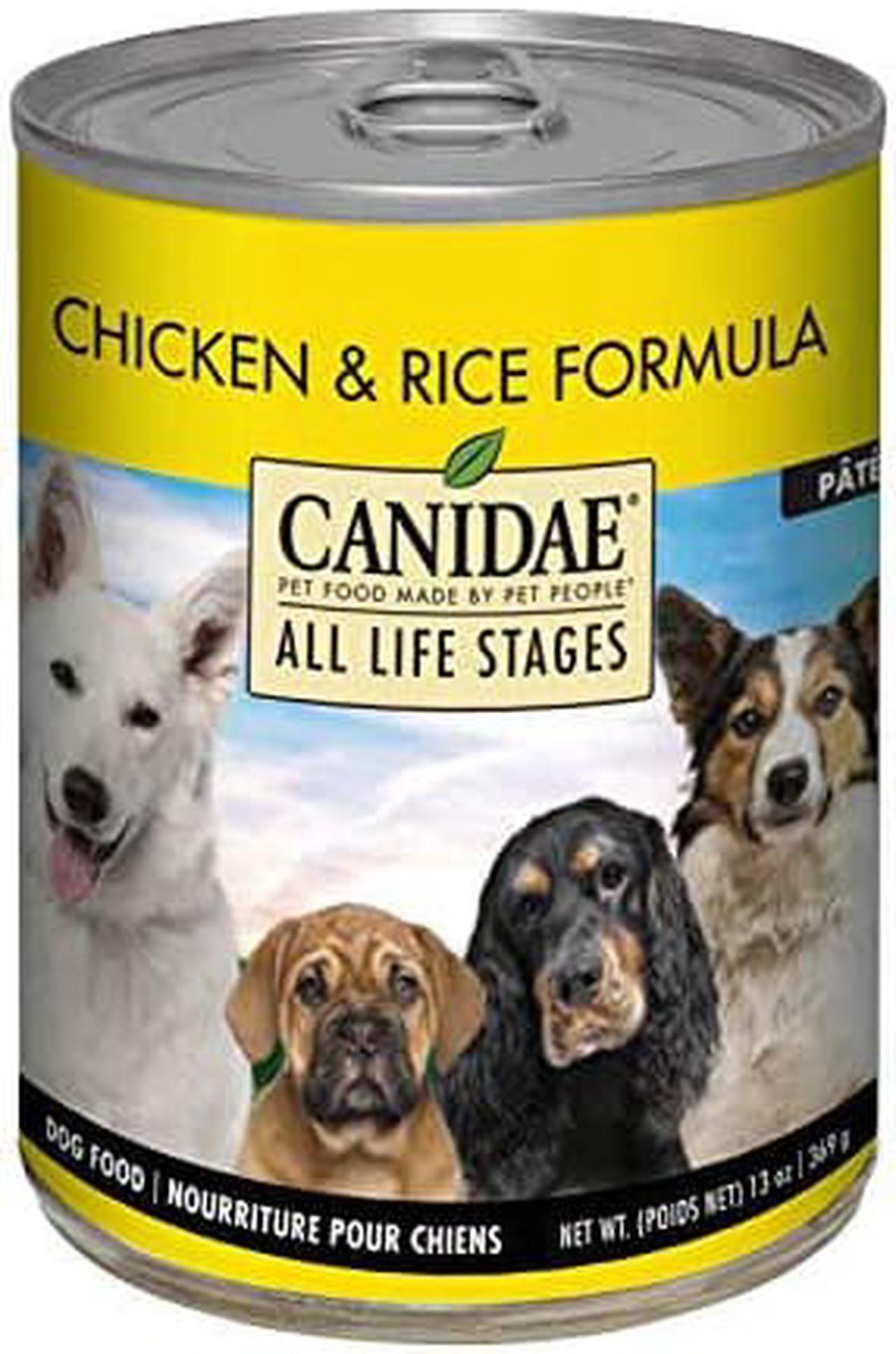 Canidae All Life Stages Premium Wet Dog Food for All Breeds, All Ages and All Sizes, Chicken and Rice Formula, 13 Ounce (Pack of 12)