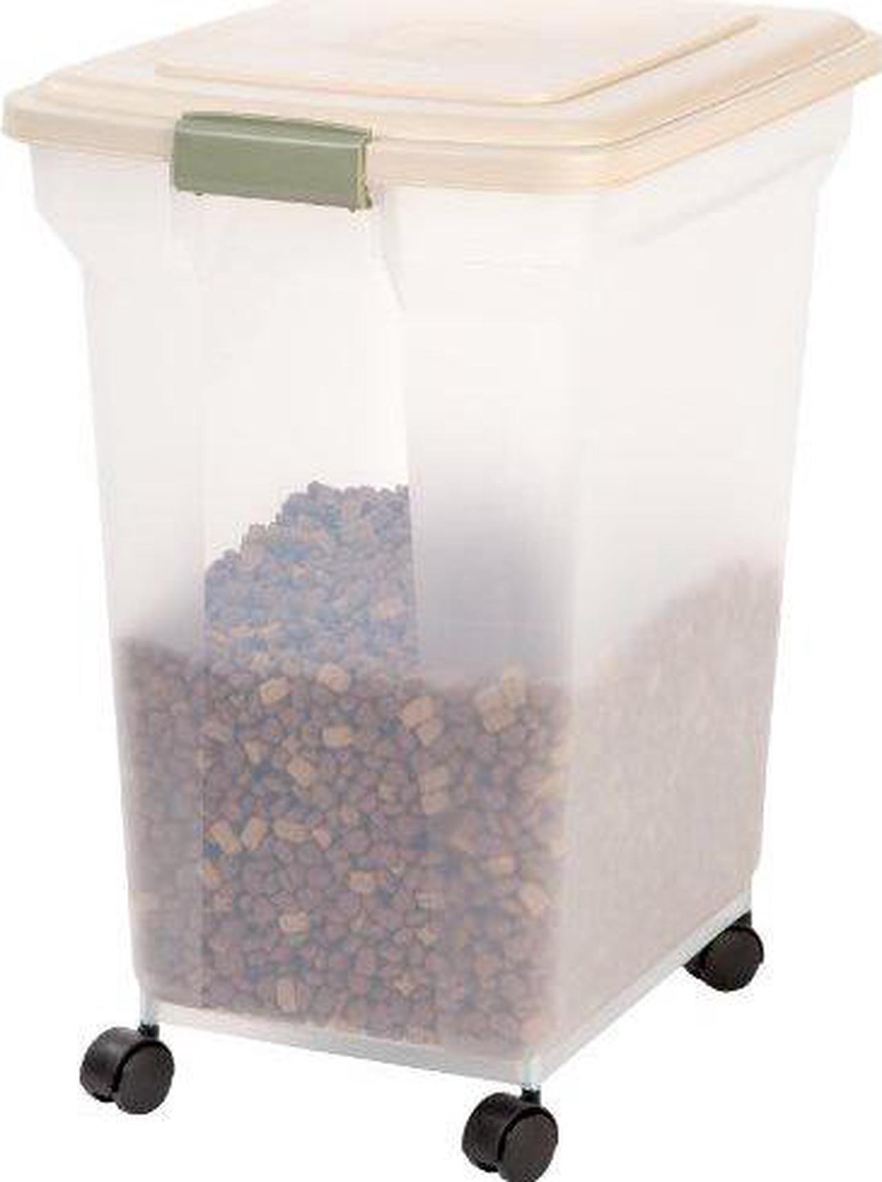 Alt view image 5 of 5 - IRIS Premium Airtight Pet Food Storage Container, 67-Quart, Almond
