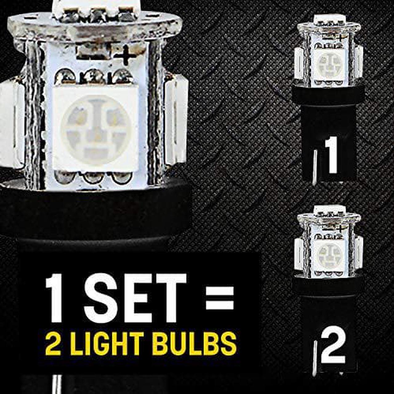 Alt view image 10 of 12 - 2-Piece Set 5-SMD LED Dome Light Bulb, Red