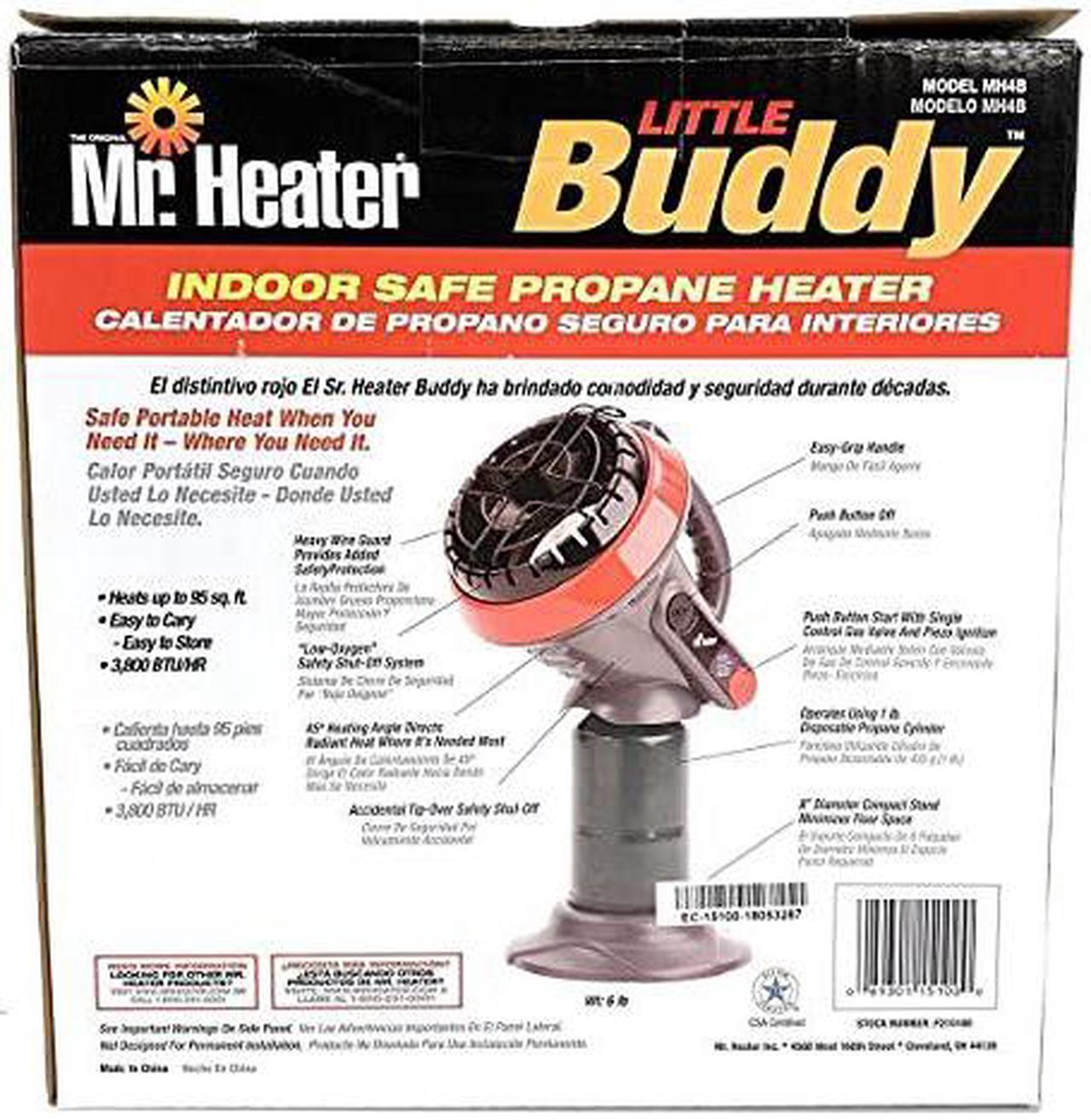Alt view image 9 of 18 - Mr. Heater MH-F215100 3800 BTU Portable Little Buddy Propane Emergency Heat