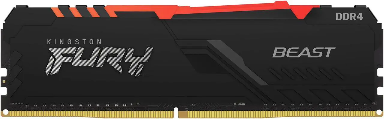 Alt view image 19 of 20 - Kingston Fury Beast RGB 8GB DDR4 3200MHz 288pin DIMM Memory Module KF432C16BBA/8
