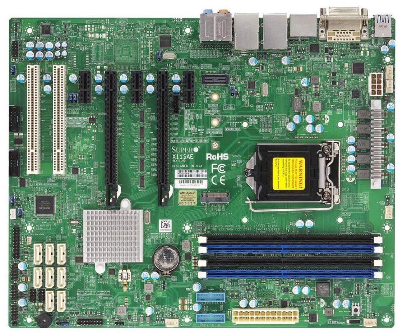 Alt view image 12 of 12 - Supermicro X11SAE Workstation Motherboard - Intel C236 Chipset - Socket H4 LGA-1151 - Bulk Pack - OEM