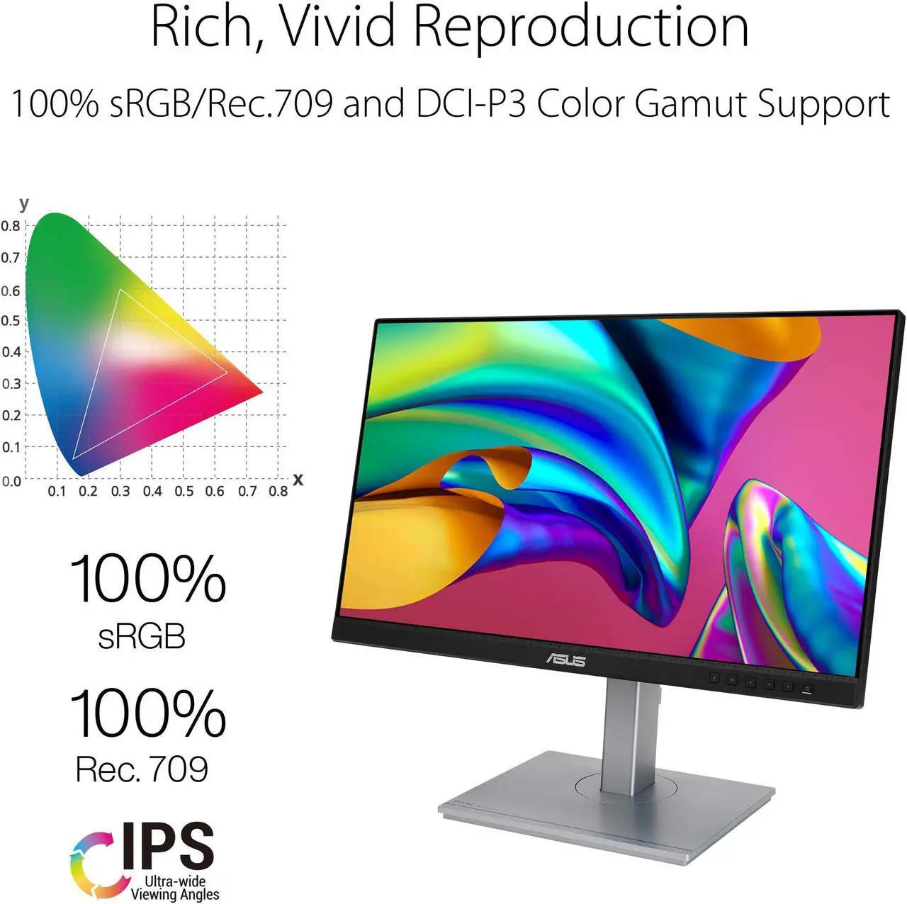 Alt view image 17 of 20 - ASUS ProArt Display PA247CV Professional Monitor  23.8",IPS, Full HD (1920 x 1080), 100% sRGB, 100% Rec,USB-C, DisplayPort Daisy