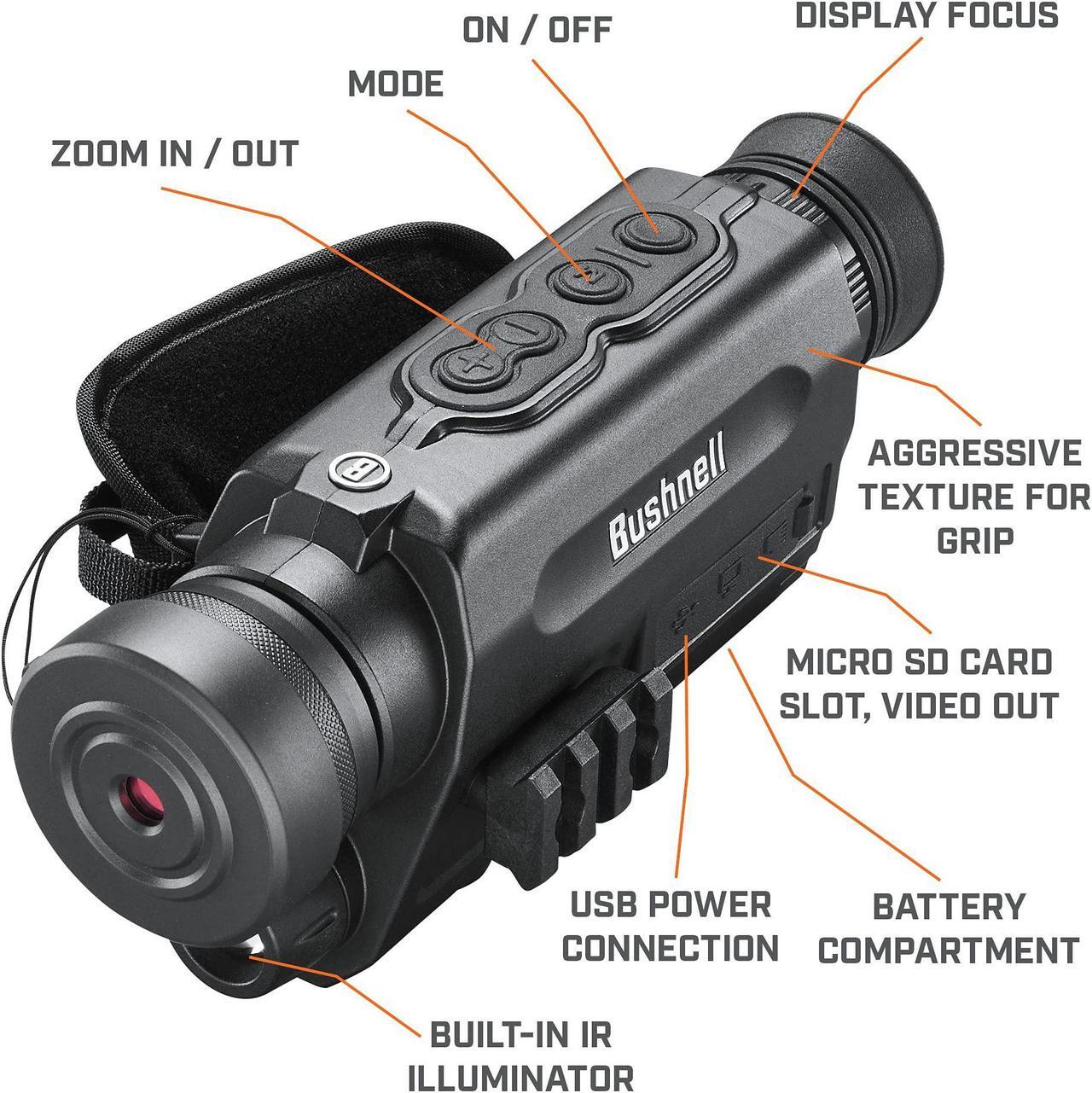 Alt view image 4 of 8 - Bushnell EX650 Digital Equinox X650 Night Vision 5x 32mm Monocular