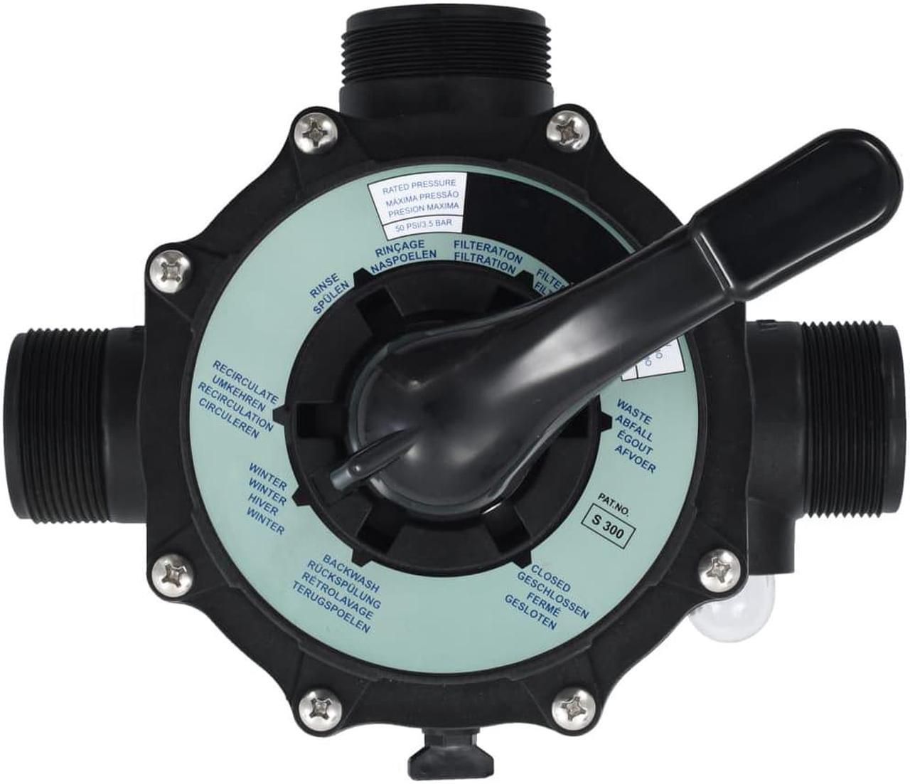 Alt view image 3 of 8 - vidaXL Multiport Valve for Sand Filter ABS 1.5" 6-way