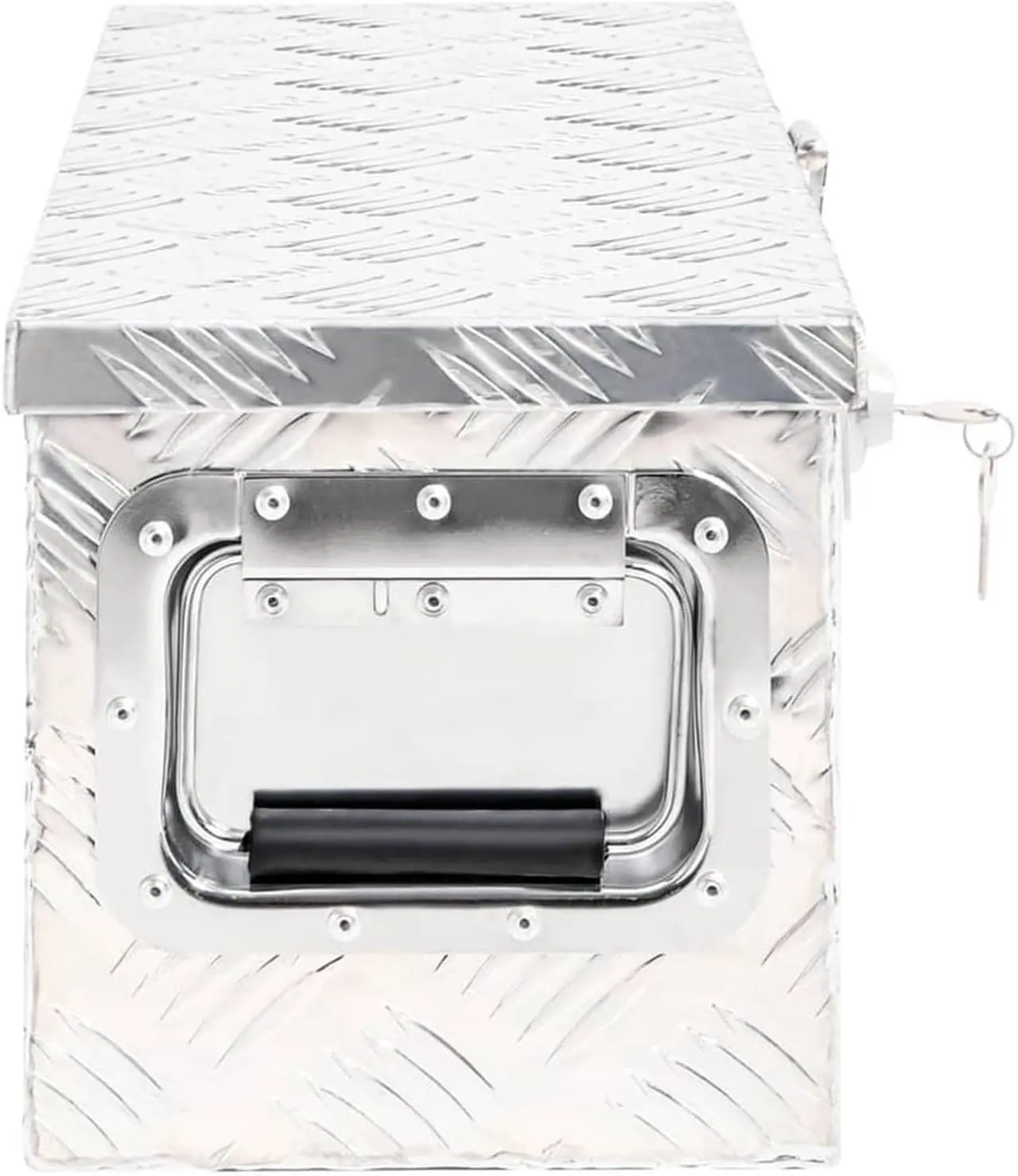 Alt view image 3 of 9 - vidaXL Storage Box Silver 23.6"x9.3"x9.1" Aluminum