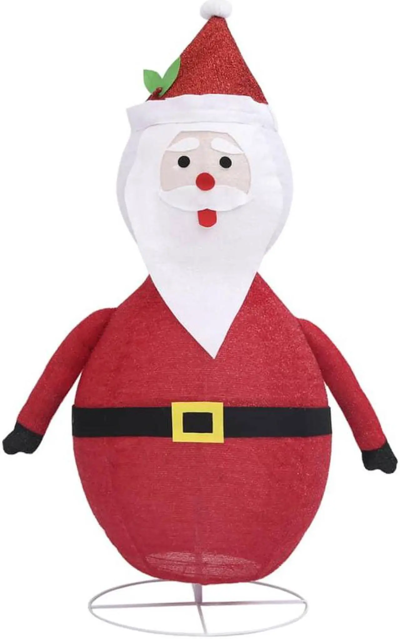 Alt view image 15 of 16 - vidaXL Christmas Decoration Xmas Santa Claus Figure with LEDs Luxury Fabric