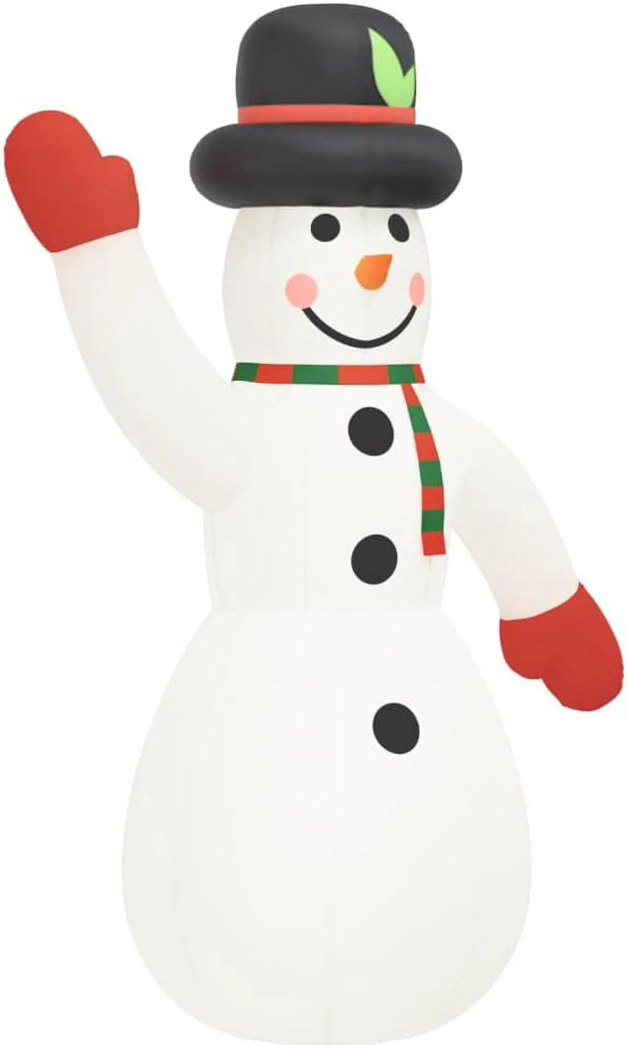 Alt view image 2 of 14 - vidaXL Christmas Inflatable Snowman with LEDs 393.7"