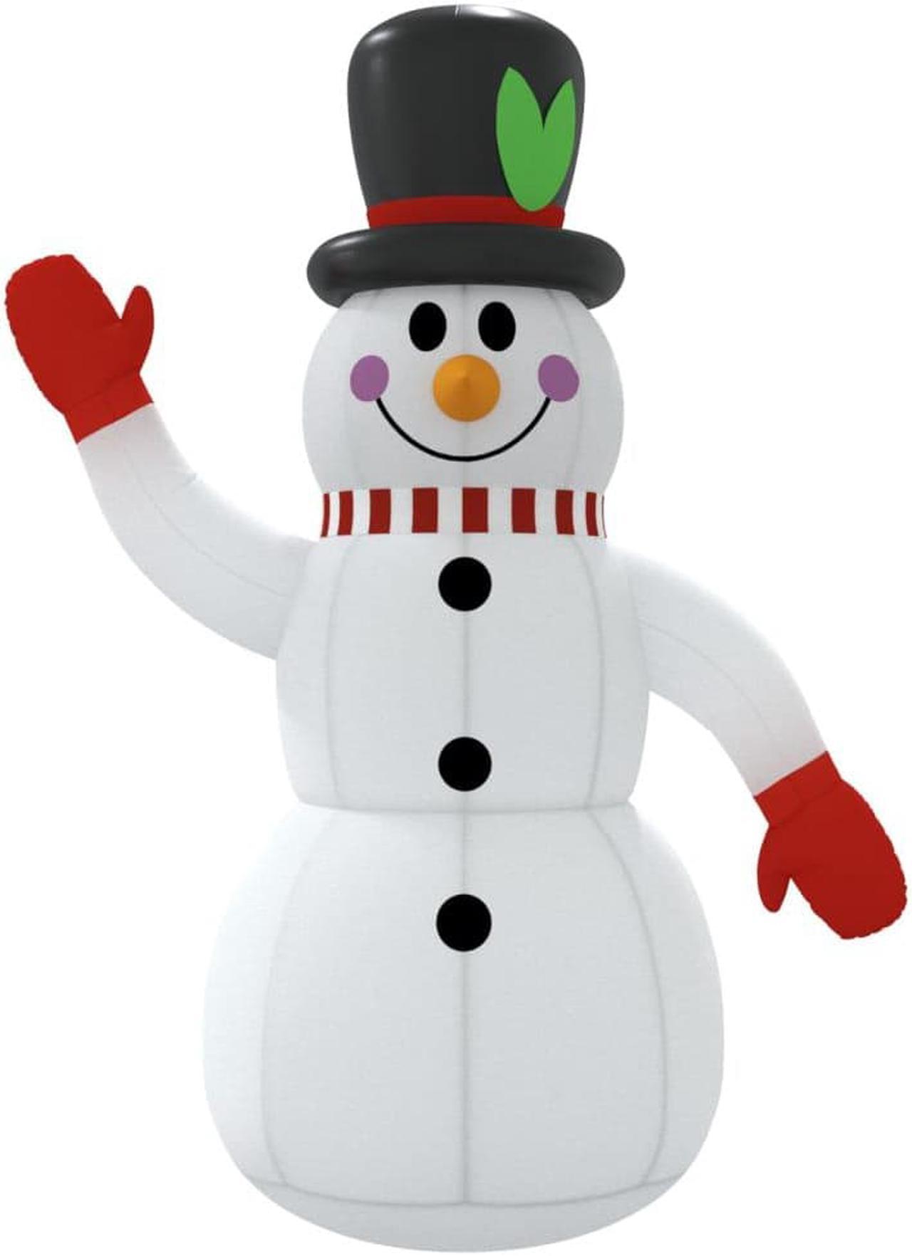 Alt view image 2 of 13 - vidaXL Inflatable Snowman with LEDs 10 ft