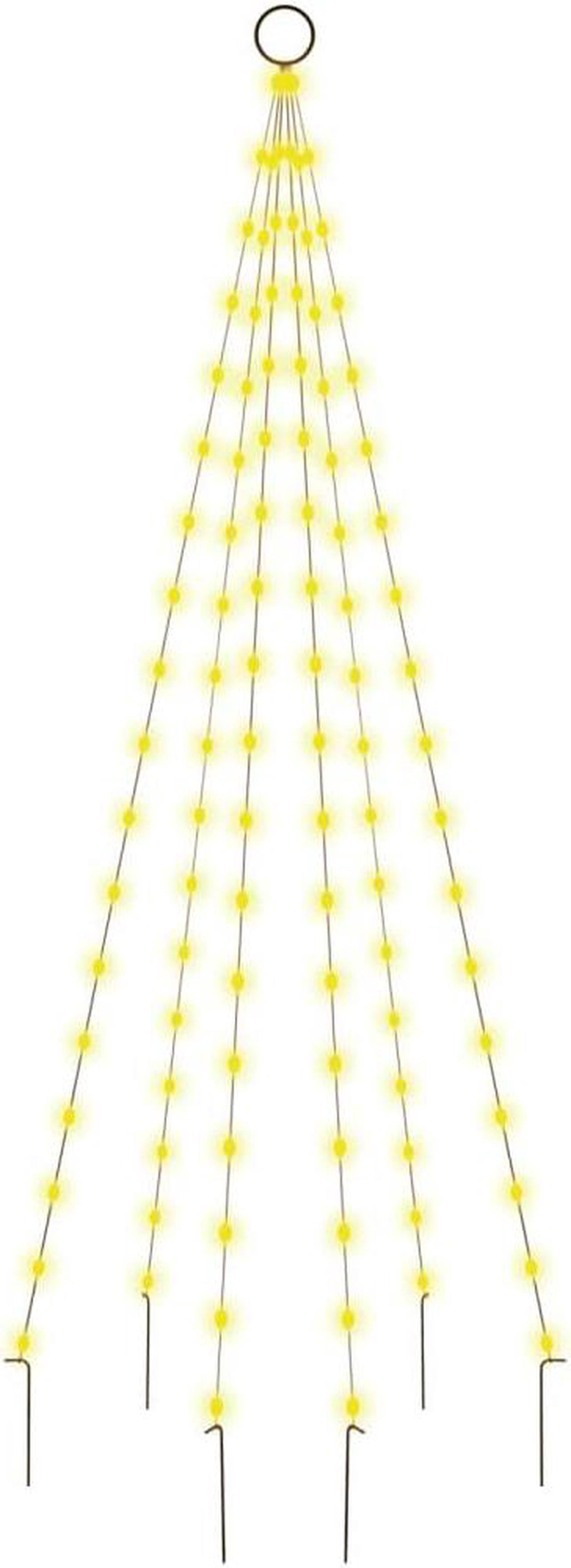 Alt view image 7 of 16 - vidaXL Christmas Tree Decoration Xmas Tree Lights on Flagpole Warm White LEDs