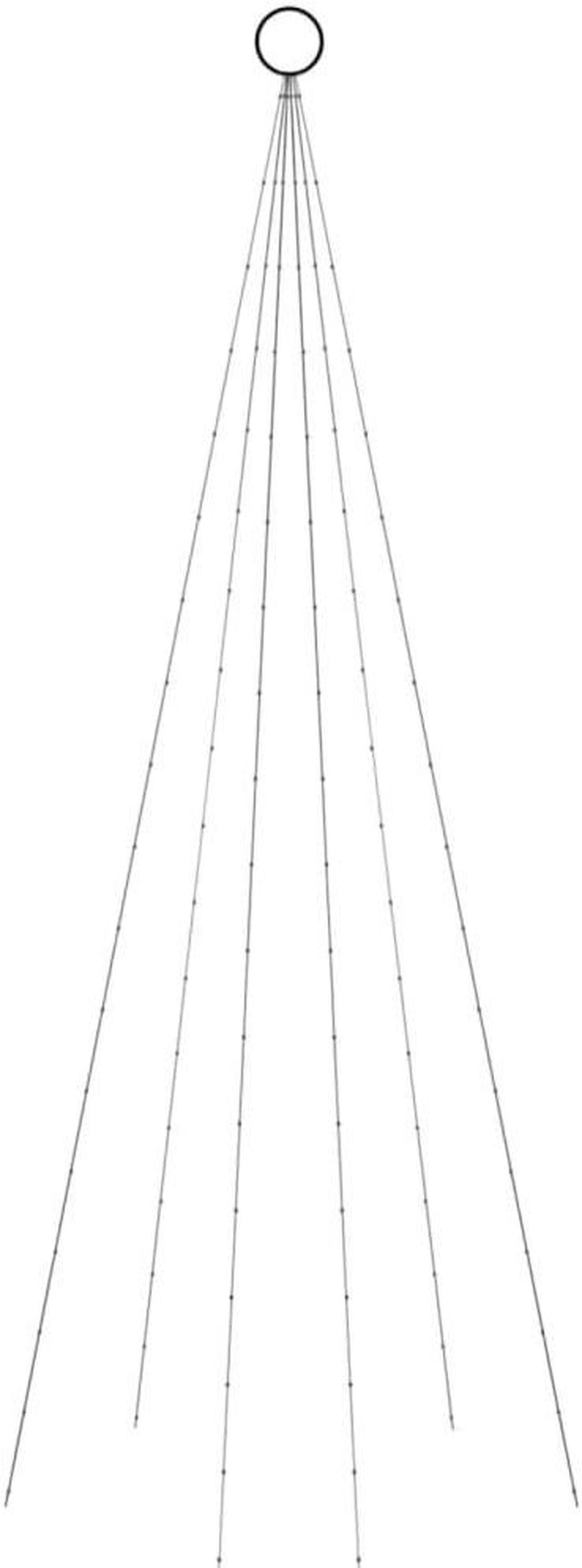 Alt view image 8 of 16 - vidaXL Christmas Tree Decoration Xmas Tree Lights on Flagpole Warm White LEDs