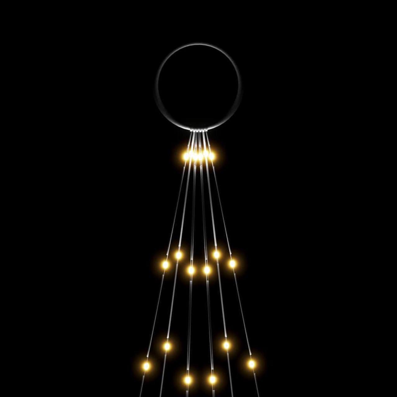 Alt view image 10 of 16 - vidaXL Christmas Tree Decoration Xmas Tree Lights on Flagpole Warm White LEDs