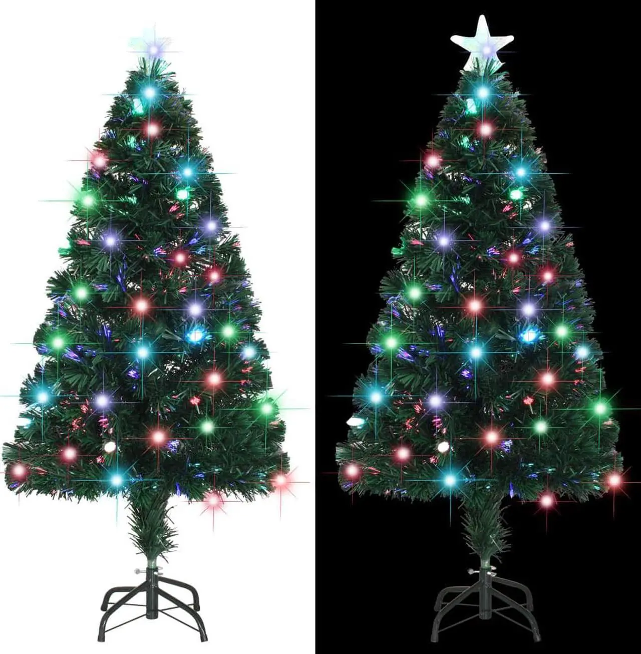 Alt view image 10 of 16 - vidaXL Pre-lit Christmas Tree with Stand Xmas Tree Decoration 135 Branches
