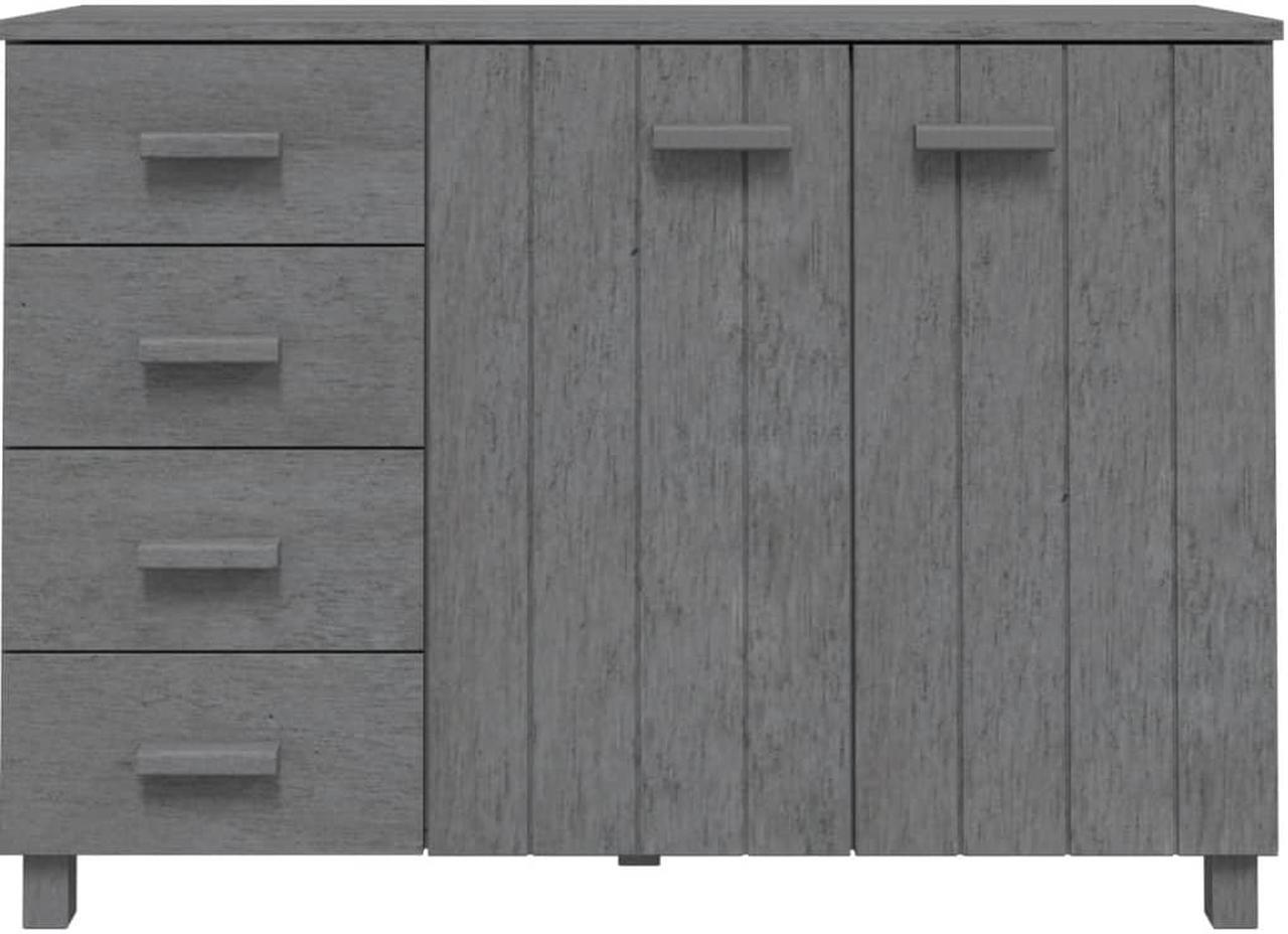 Alt view image 3 of 18 - vidaXL Sideboard Dark Gray 44.5"x15.7"x31.5" Solid Wood Pine