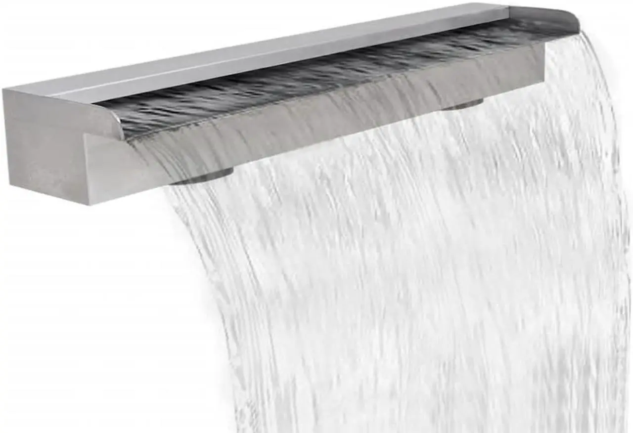 Alt view image 9 of 10 - vidaXL Pool Fountain Spillway Waterfall Fountain for Garden Pond Stainless Steel