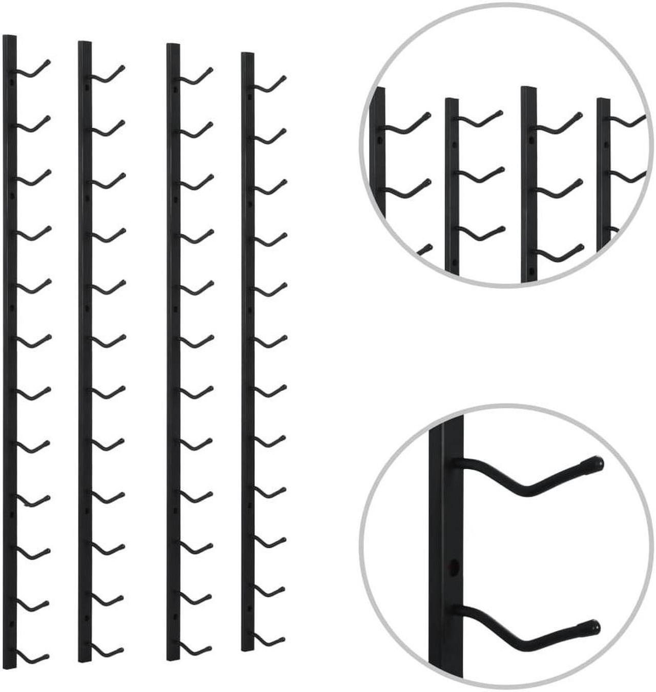 Alt view image 9 of 15 - vidaXL Wall Mounted Wine Racks for 12 Bottles 2 pcs Black Iron