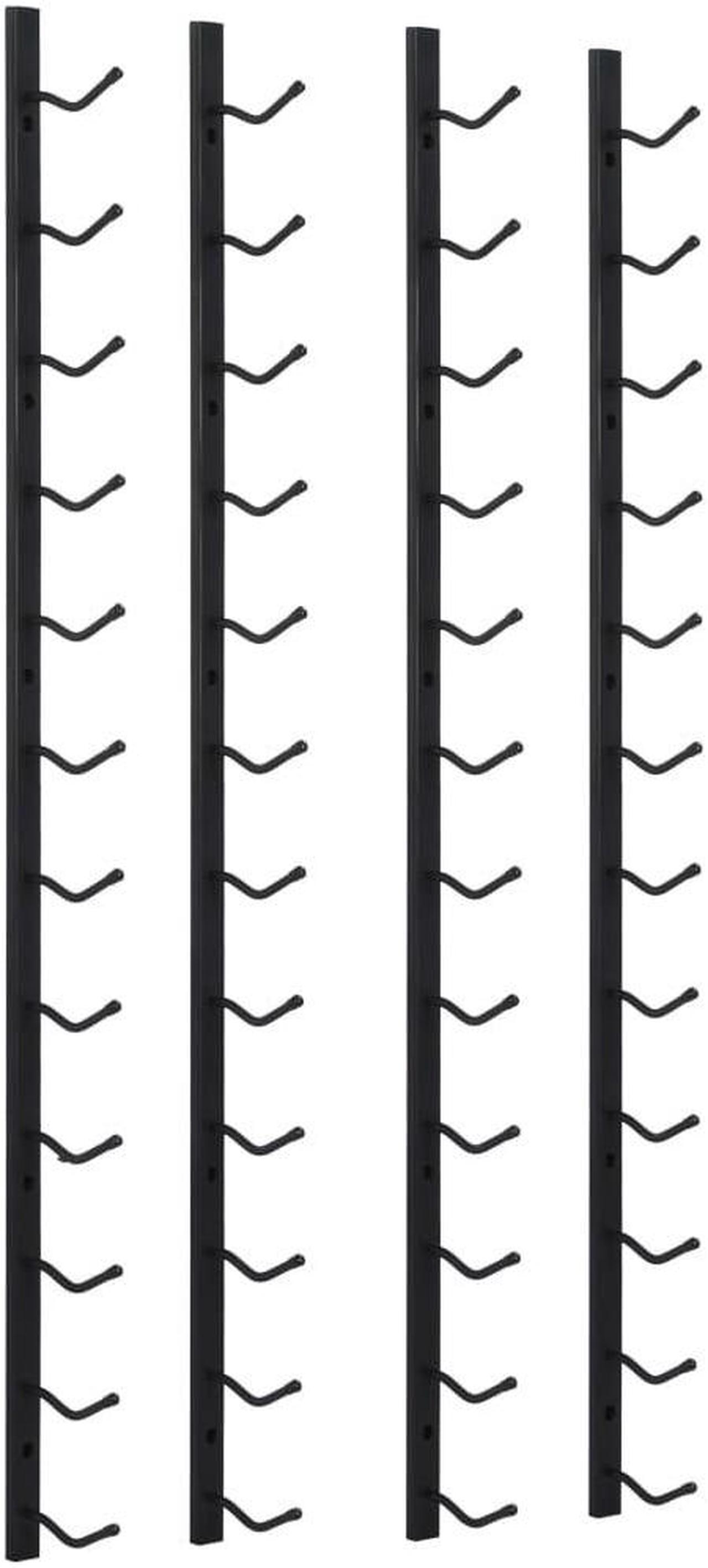 Alt view image 8 of 15 - vidaXL Wall Mounted Wine Racks for 12 Bottles 2 pcs Black Iron