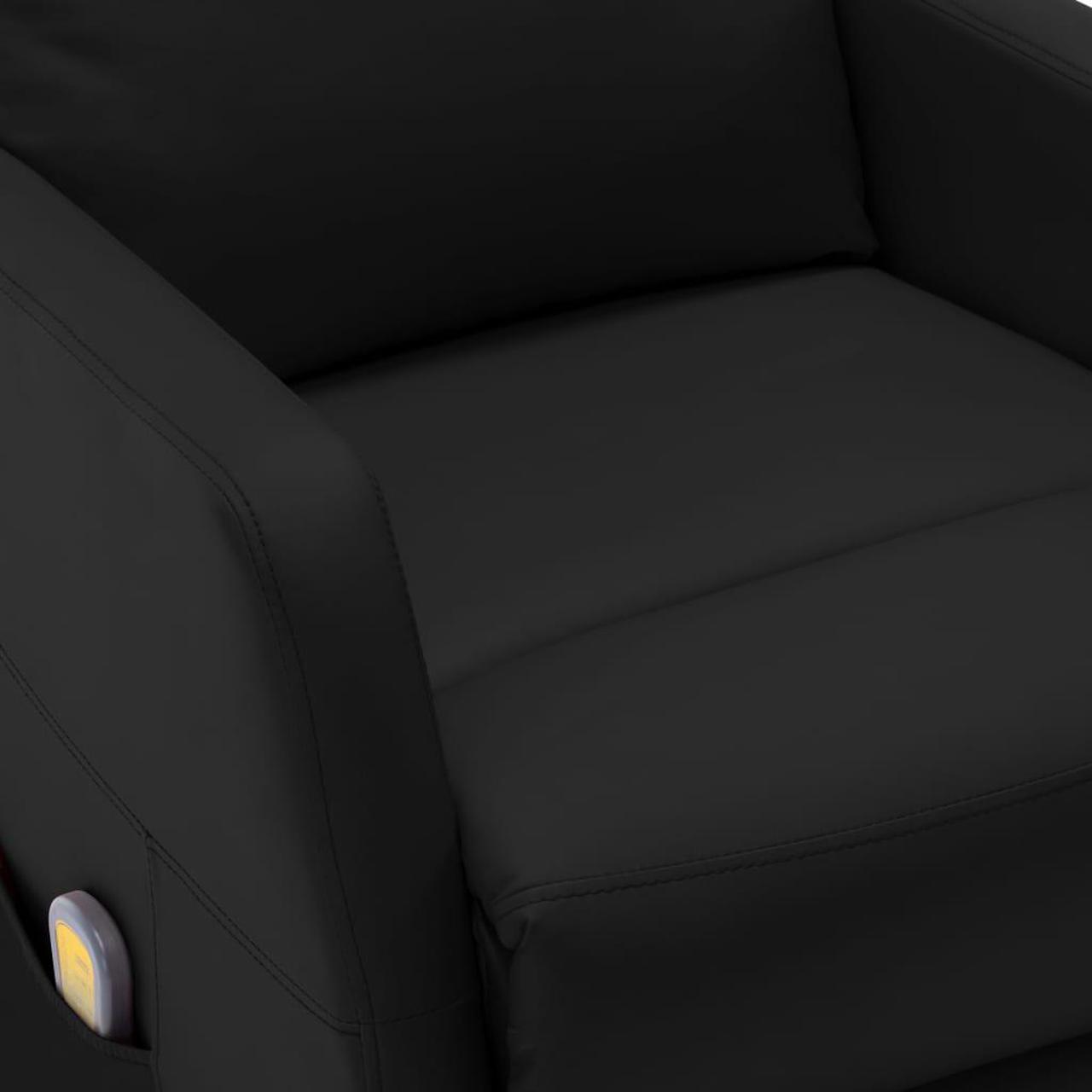 Alt view image 16 of 18 - vidaXL Massage Chair Leisure Lounge Recliner for Home Theater Black Faux Leather