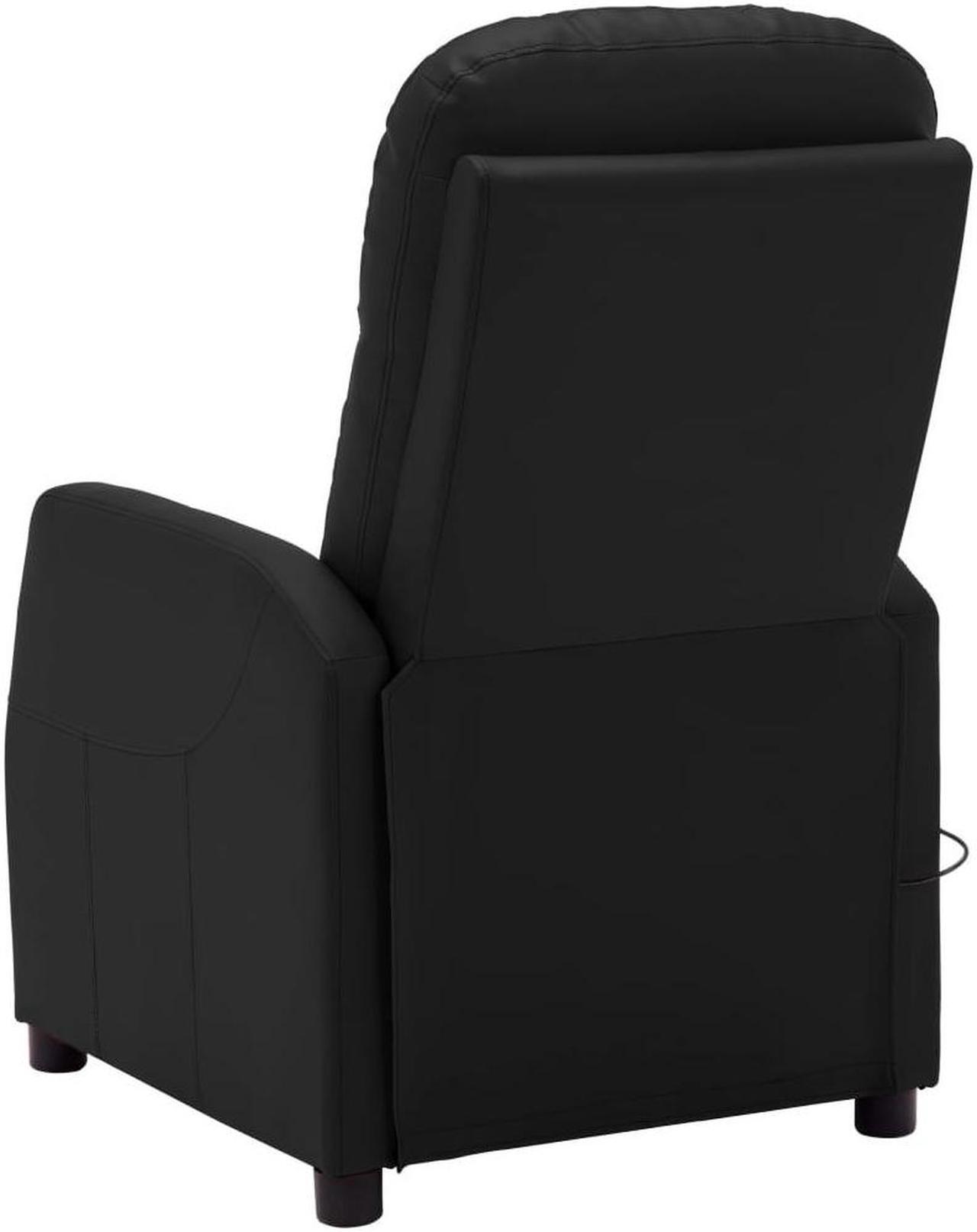 Alt view image 15 of 18 - vidaXL Massage Chair Leisure Lounge Recliner for Home Theater Black Faux Leather