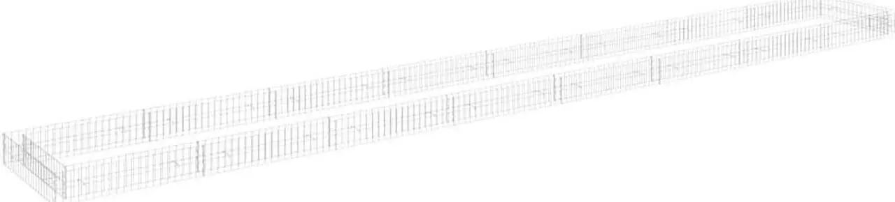 vidaXL Gabion Raised Bed Galvanized Steel 315"x39.4"x7.9"