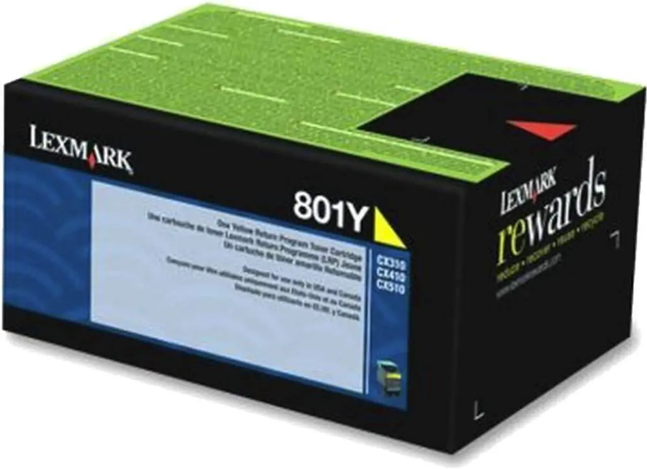 Alt view image 4 of 5 - Lexmark Yellow Return Program Toner Cartridge for US Government (1 000 Yield) (TAA Compliant Version of 80C10Y0) 80C00