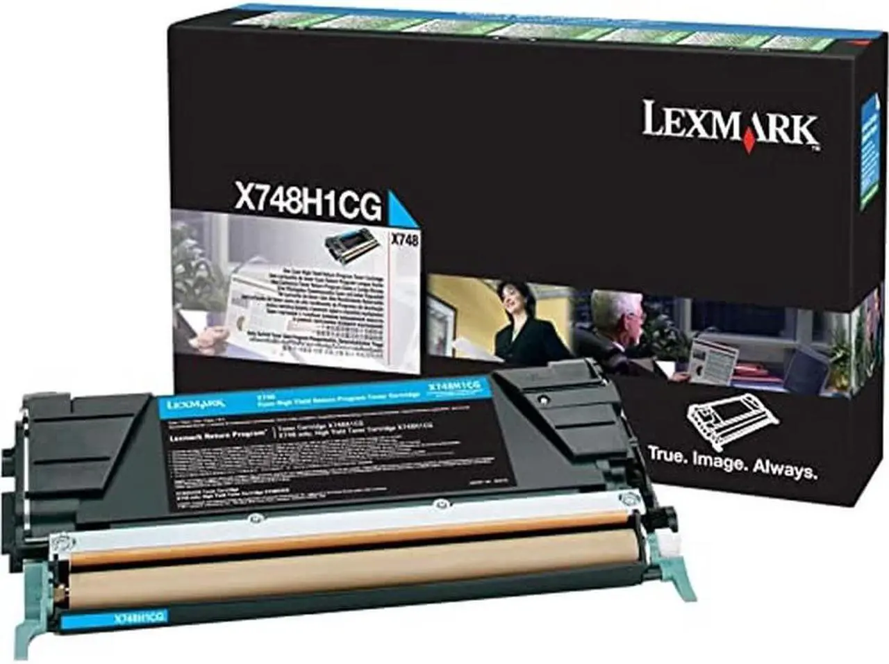 Alt view image 14 of 18 - Lexmark X748H1CG High-Yield Toner 10000 Page-Yield Cyan