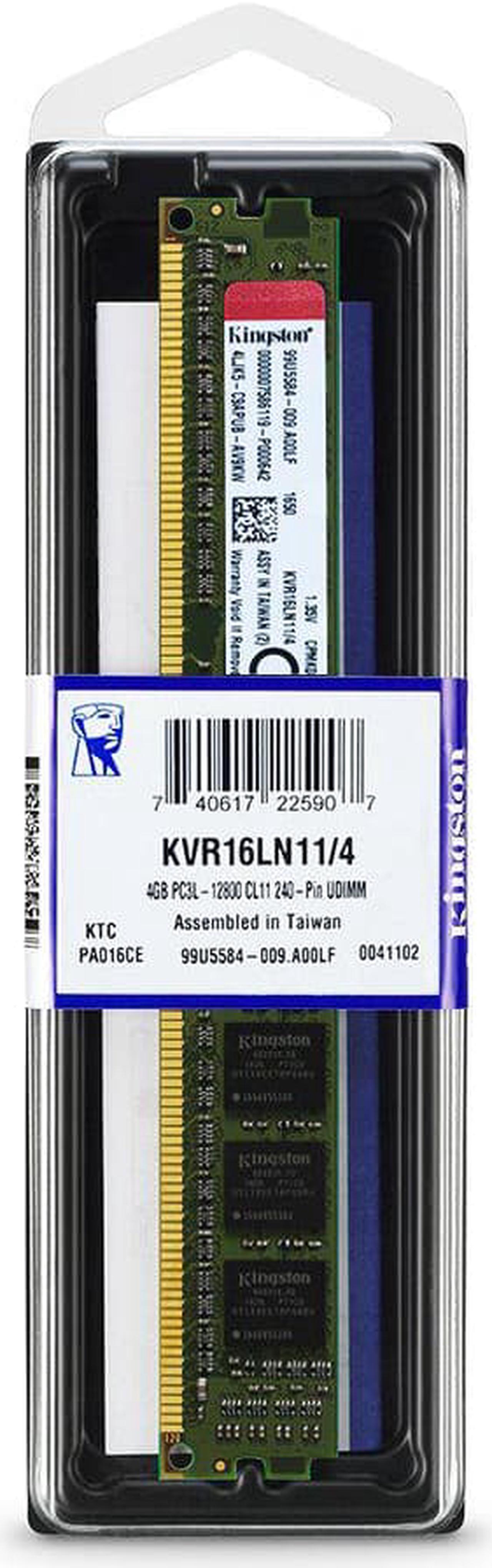 Alt view image 14 of 16 - Kingston 4GB 240-Pin DDR3 1600 (PC3 12800) Desktop Memory KVR16LN11/4