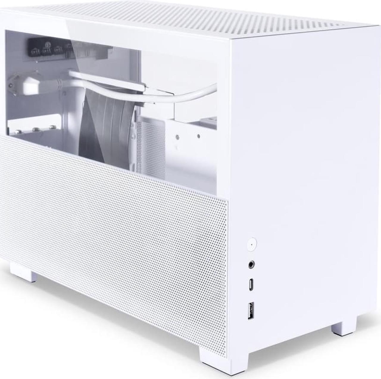 Alt view image 11 of 13 - LIAN LI Q58 White Color  SPCC / Aluminum / Tempered Glass  Mini Tower Computer Case , PCI4.0 Riser Card Cable Included ---Q58W4