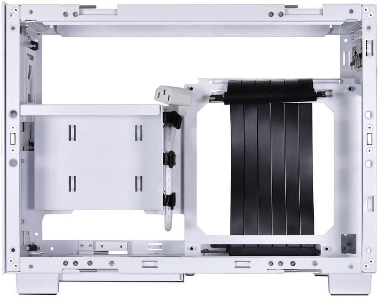Alt view image 12 of 13 - LIAN LI Q58 White Color  SPCC / Aluminum / Tempered Glass  Mini Tower Computer Case , PCI4.0 Riser Card Cable Included ---Q58W4