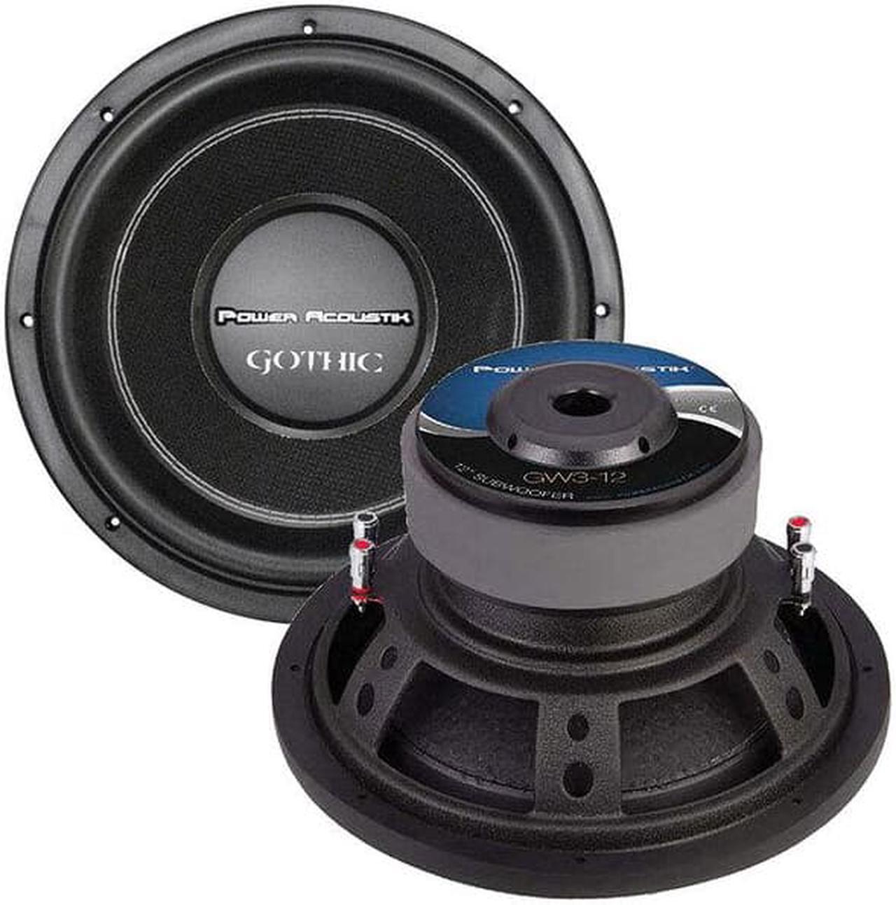 Alt view image 8 of 10 - New Power Acoustik GW3-12 12" 2500W Car Subwoofer Sub + Single Vented Sub Box