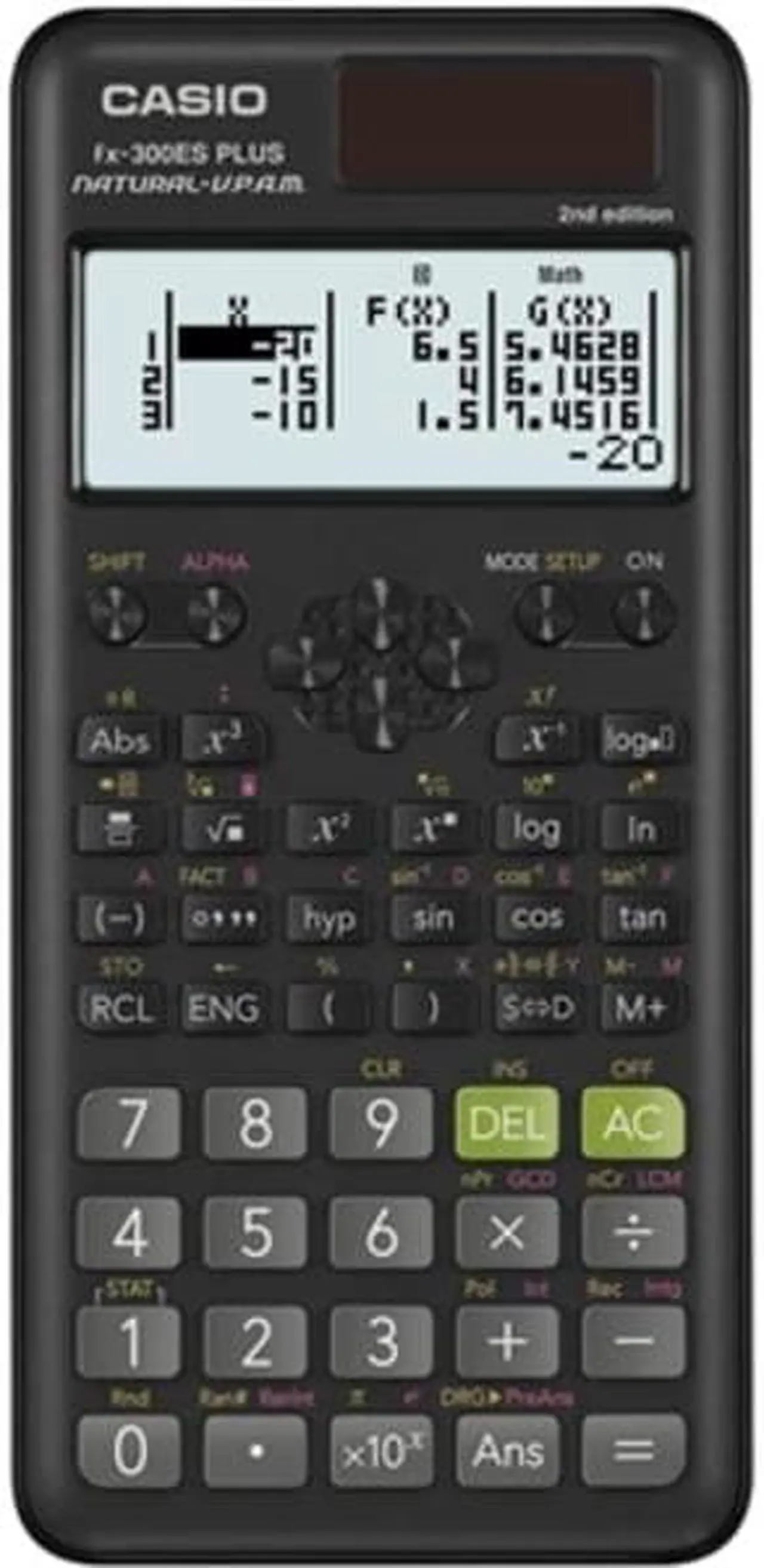 Alt view image 16 of 16 - FX-300ES Plus 2nd Edition Scientific Calculator, 16-Digit LCD, Black FX300ESPLS2