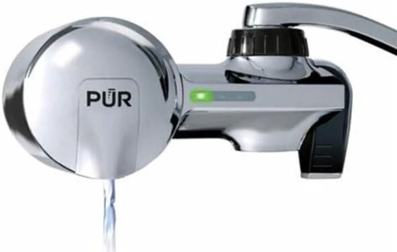 Alt view image 13 of 13 - PUR PFM400H Advanced Chrome Horizontal Water Filtration Faucet Mount with 1 Mineral Clear Filter,100 gal