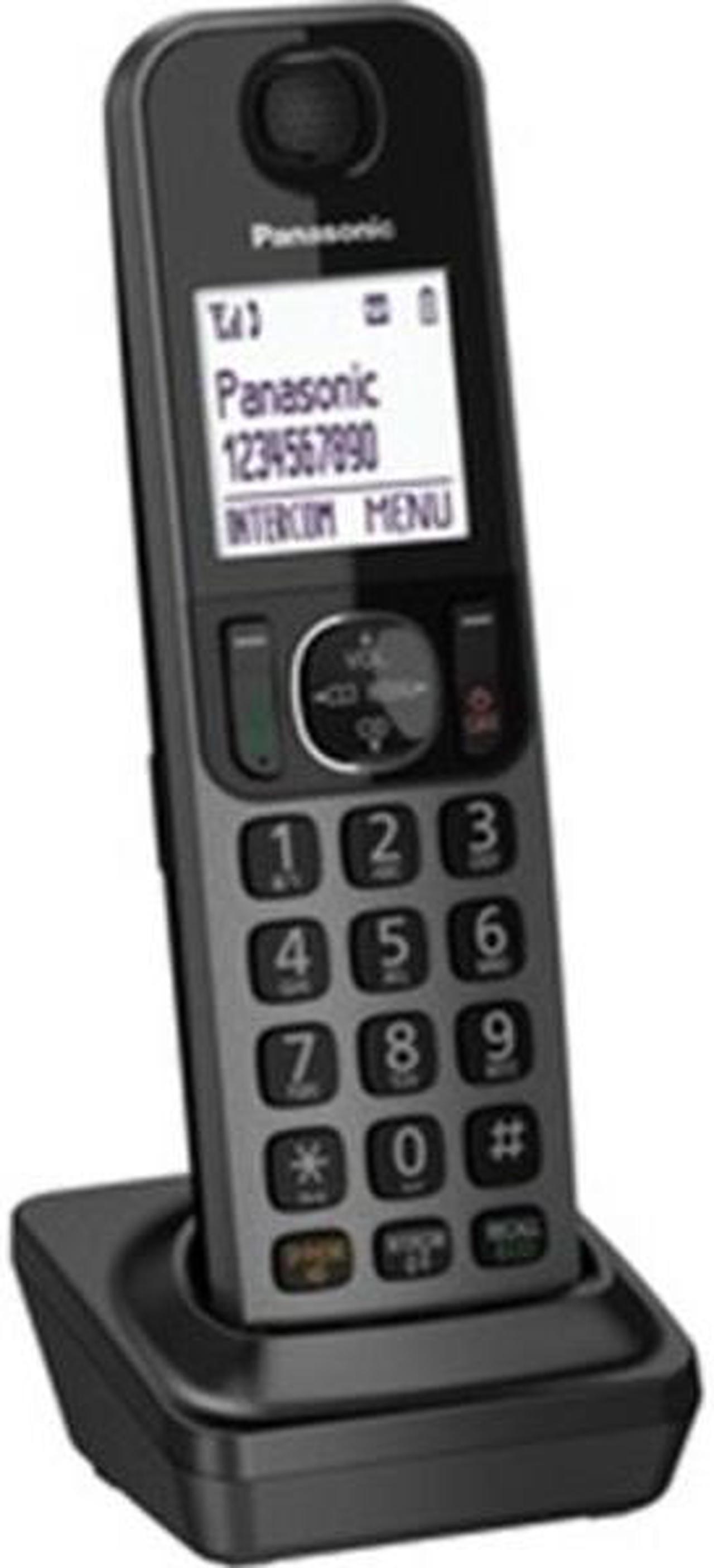Alt view image 19 of 20 - Panasonic KX-TGFA30M Rplmt Handset KXTGF358 Black