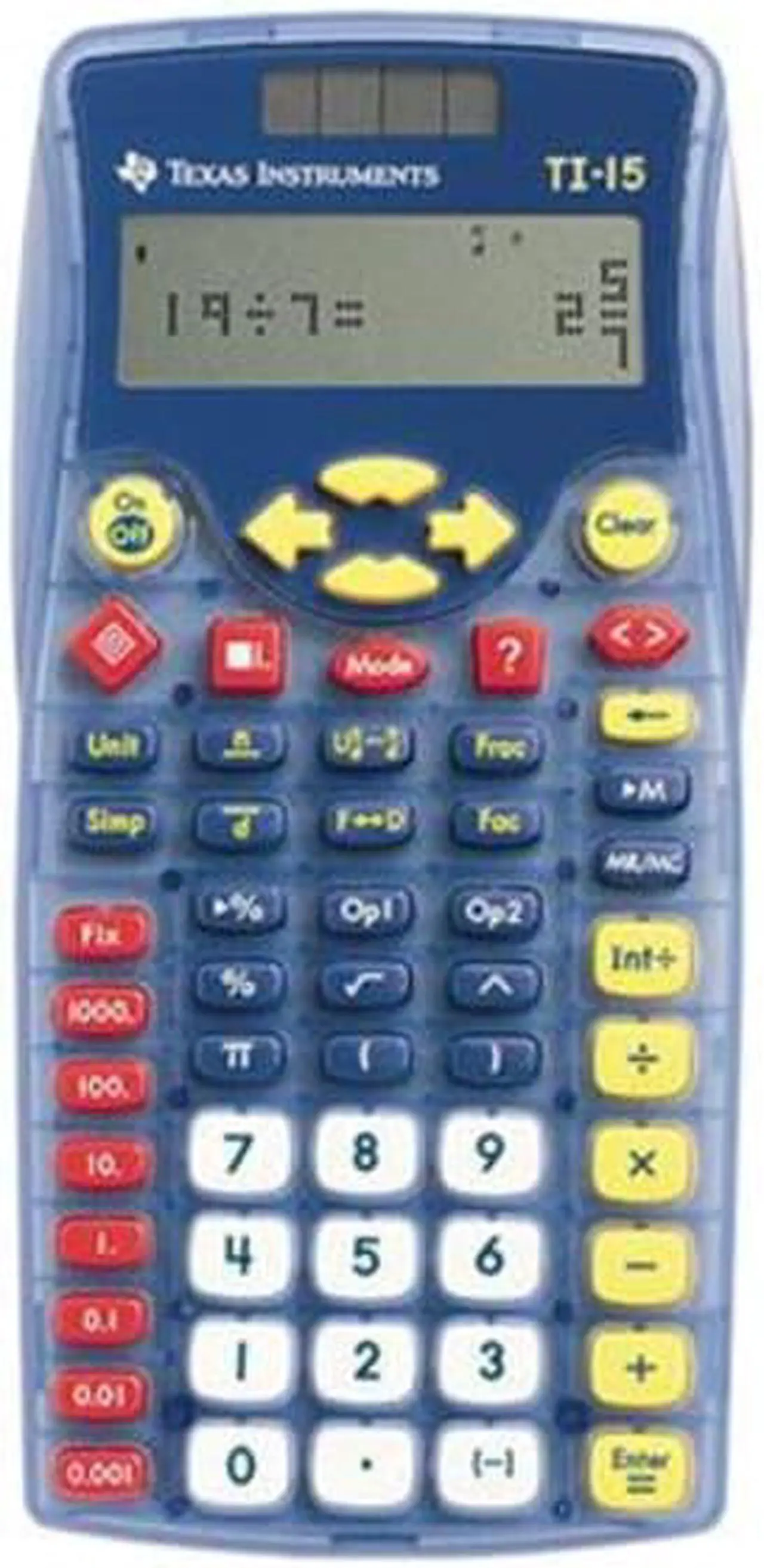 Alt view image 8 of 10 - Texas Instruments TI-15 Explorer Elementary Calculator - Light Blue, Blue