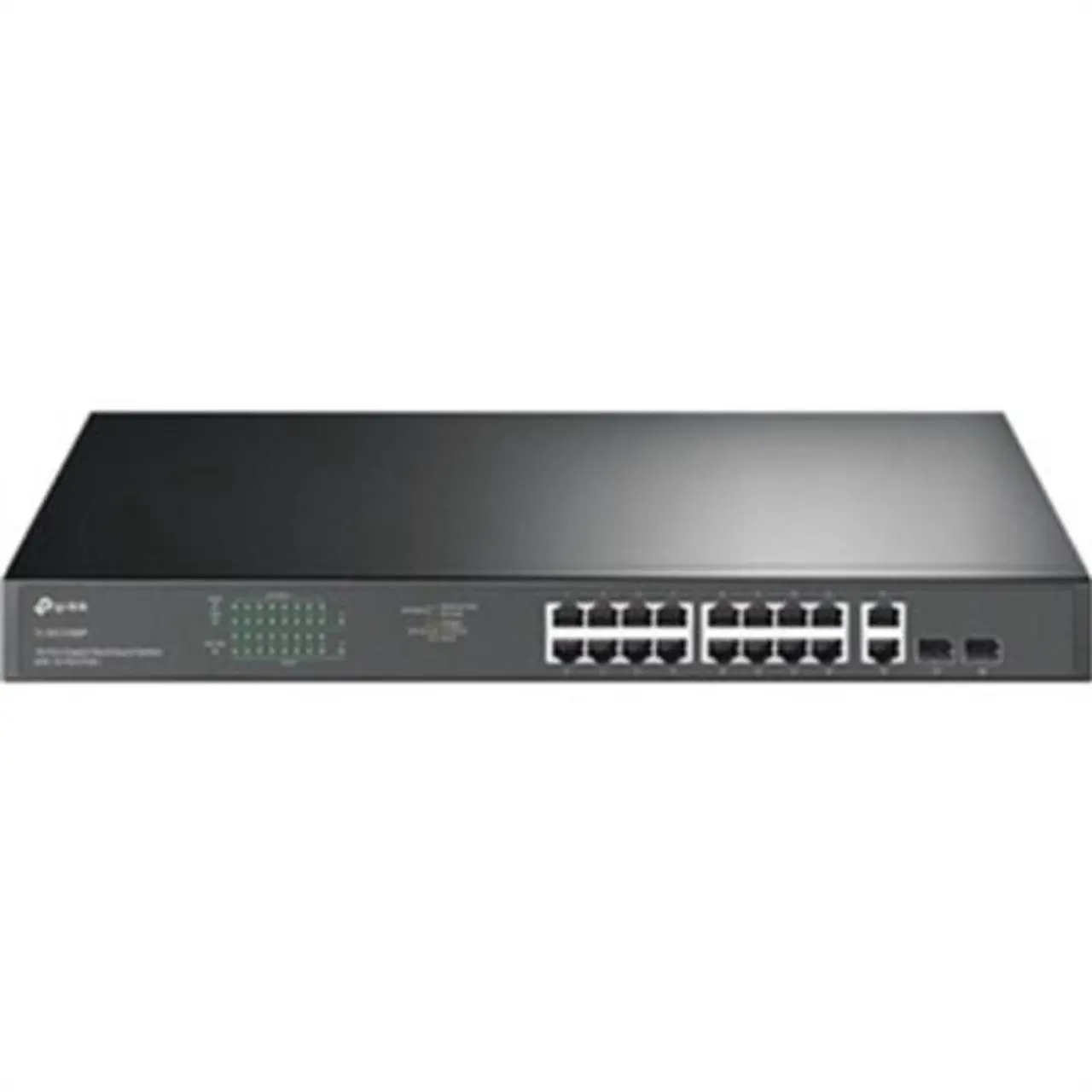 Alt view image 12 of 20 - TP-Link TL-SG1218MP | 16 Port Gigabit PoE Switch | 16 PoE+ Ports @250W, w/ 2 Uplink Gigabit Ports + 2 Combo SFP Slots | Plug & Play | Sturdy Metal | Rack-mountable