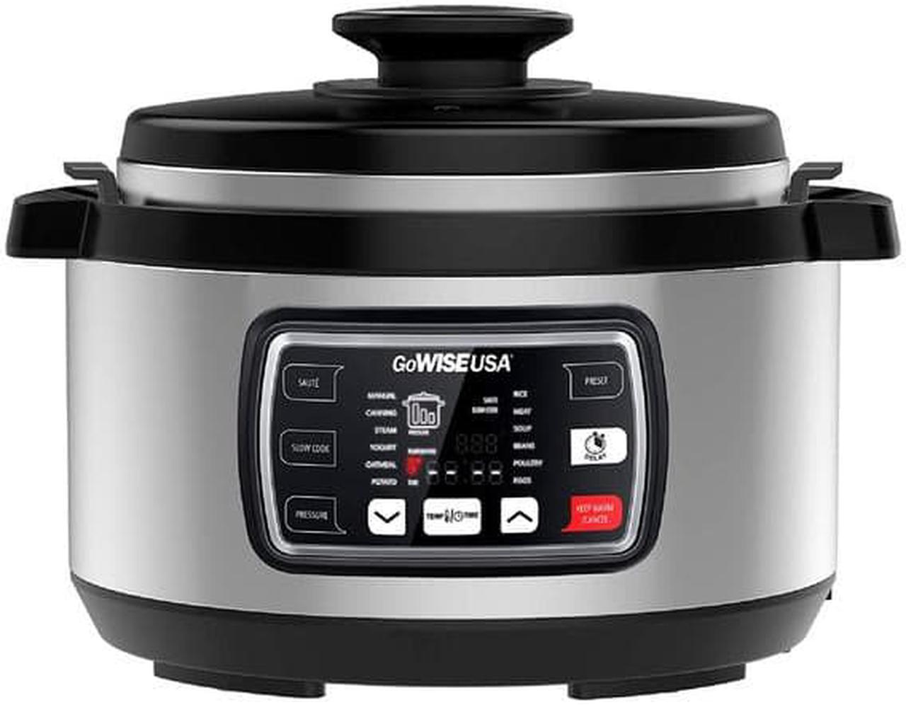 Alt view image 14 of 15 - GoWISE USA GW22708 Ovate 8.5-Qt 12-in-1 Electric Pressure Cooker Oval with Slow Cook, Rice, Yogurt, Egg, Saute, Steamer, Keep Warm Functions + Accessories & Recipes, Stainless Steel