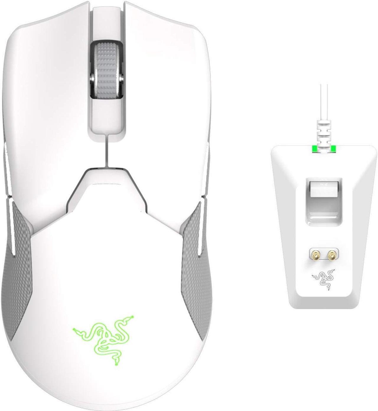 Razer Viper Ultimate Lightweight Wireless Gaming Mouse & RGB Charging Dock: Hyperspeed Wireless Technology - 20K DPI Optical Sensor - 74g Lightweight - 70 Hr Battery - Mercury White