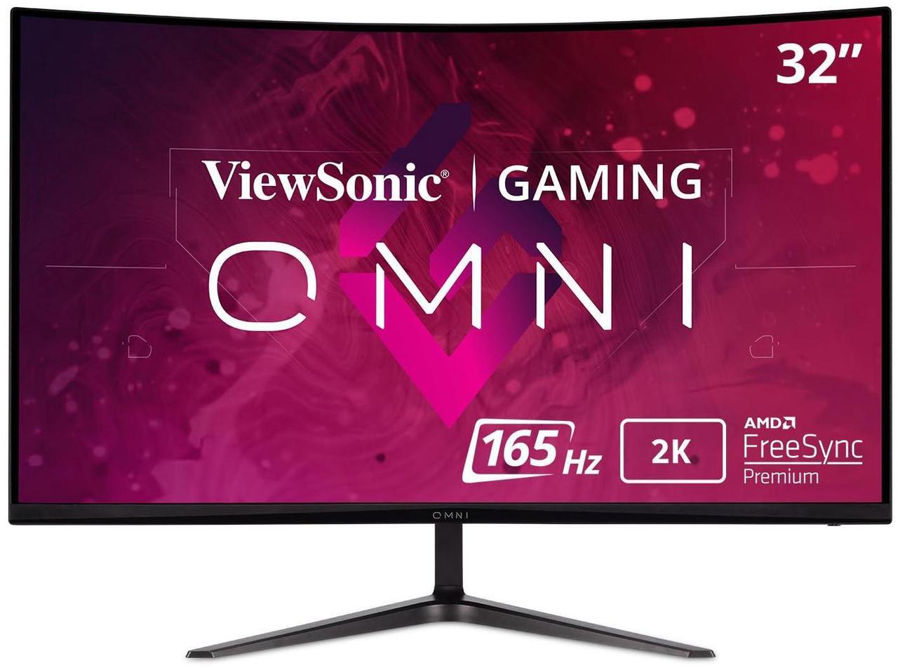 Alt view image 9 of 16 - ViewSonic VX3218C-2K 32 Inch Curved 1440p 1ms 165Hz Gaming Monitor with AMD FreeSync Premium, Eye Care, HDMI and Display Port