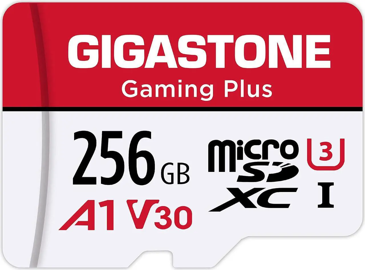 Alt view image 9 of 9 - Gigastone 256GB Micro SD Card, Gaming Plus, Nintendo-Switch Compatible MicroSDXC Memory Card, 100MB/s, 4K Video Recording, Action Camera, Wyze, GoPro, Dash Cam, Security Camera, UHS-I A1 U3 V30 Class 10