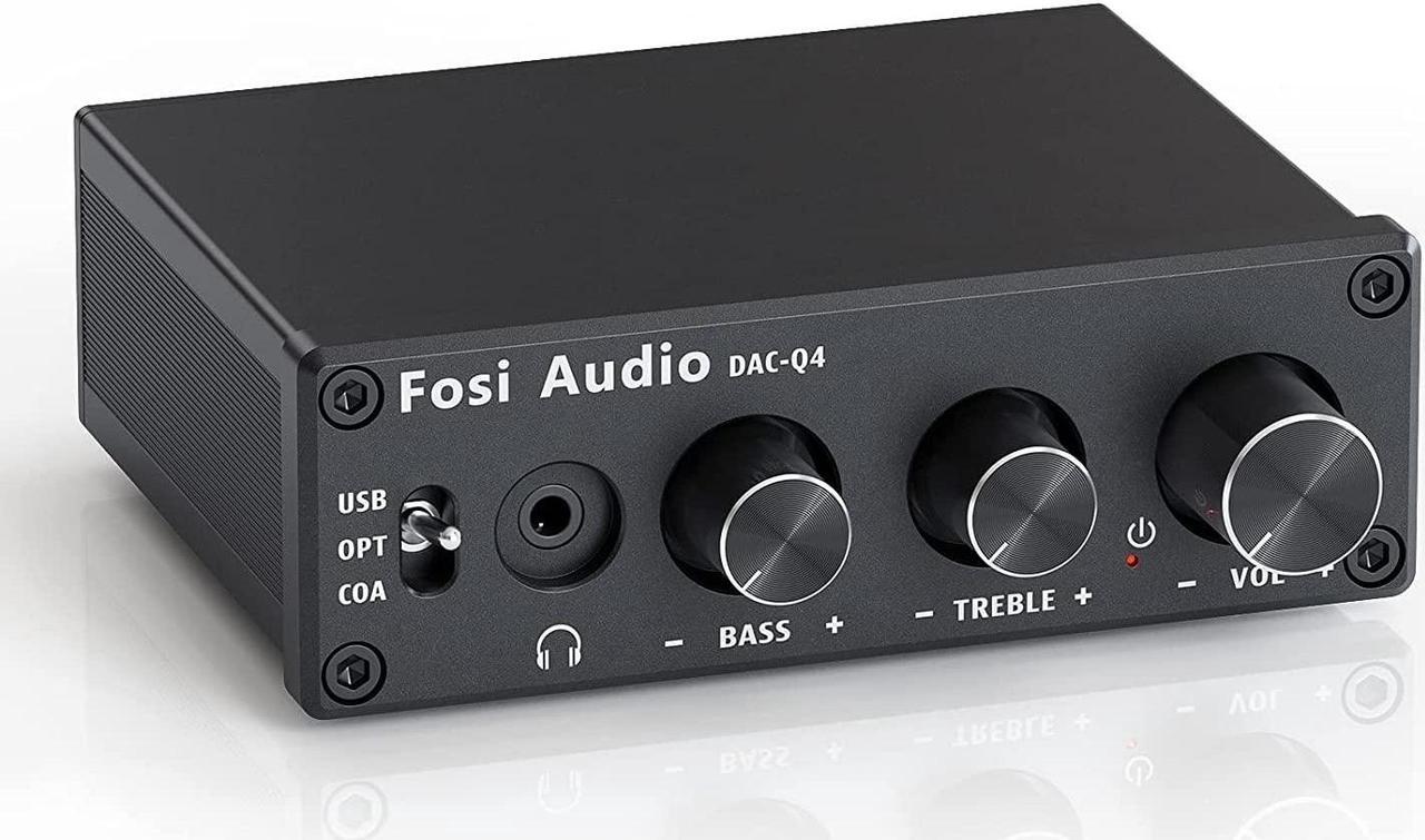 Alt view image 15 of 15 - Fosi Audio Q4 Desktop DAC Headphone Amp for PC Mini Stereo Headphone Amplifier Combo USB Optical Coaxial to RCA AUX Digital-to-Analog Audio Converter Adapter for Home Powered Speakers