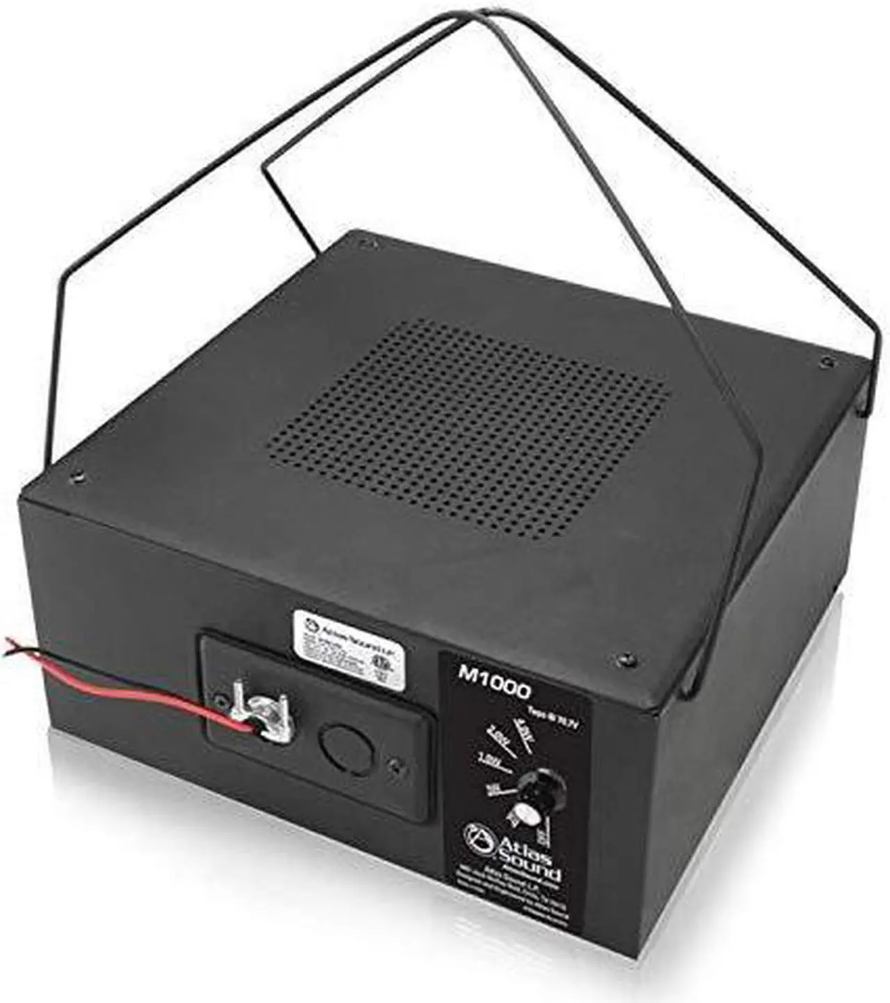 Alt view image 4 of 4 - Atlas Sound M1000 - 8" Dual Cone Sound Masking Speaker with 70.7V-4W Transformer and Enclosure (Black, Single)