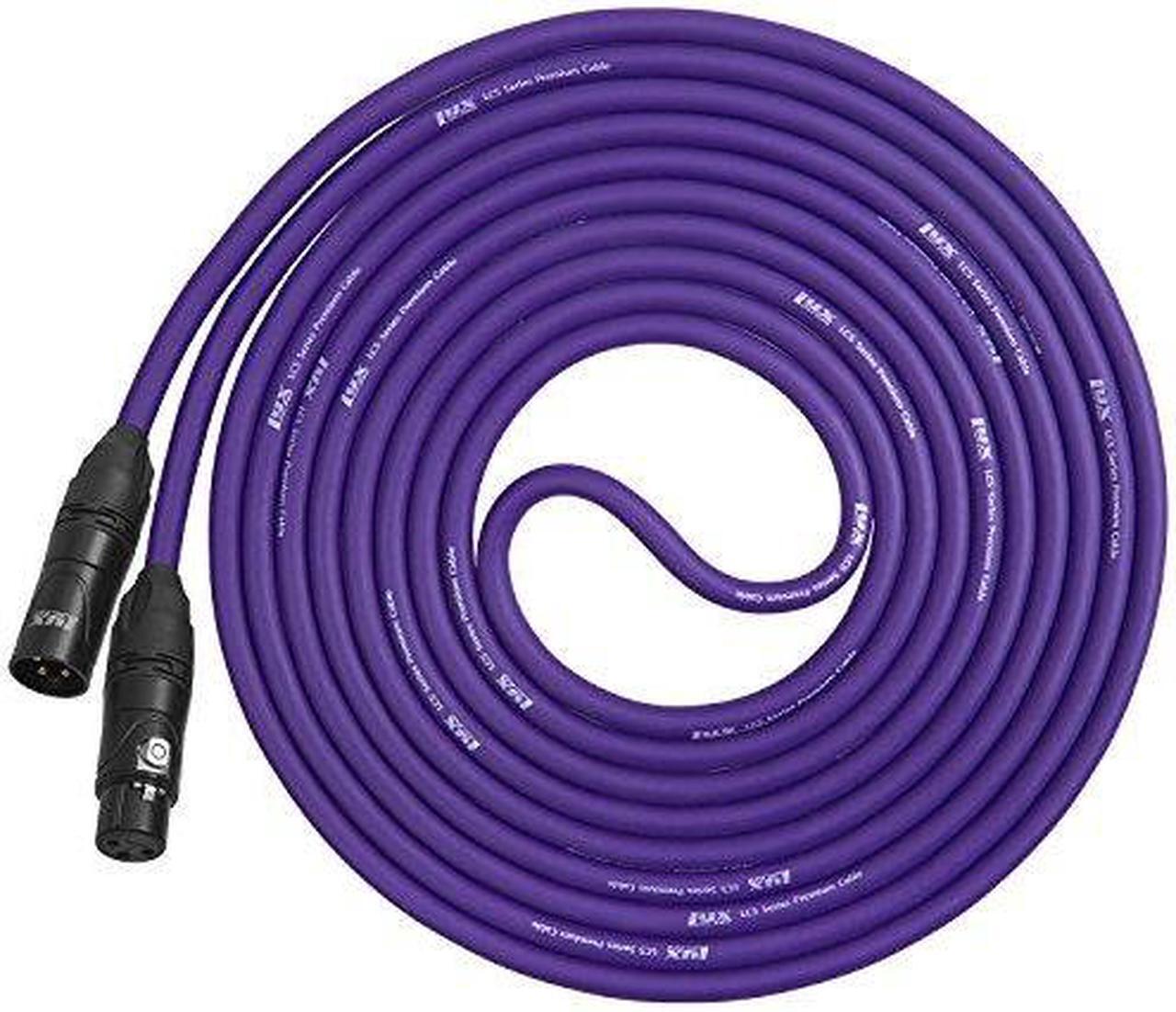 Alt view image 8 of 8 - LyxPro Balanced XLR Cable 10 ft Microphone Cable, Powered Speakers , Purple