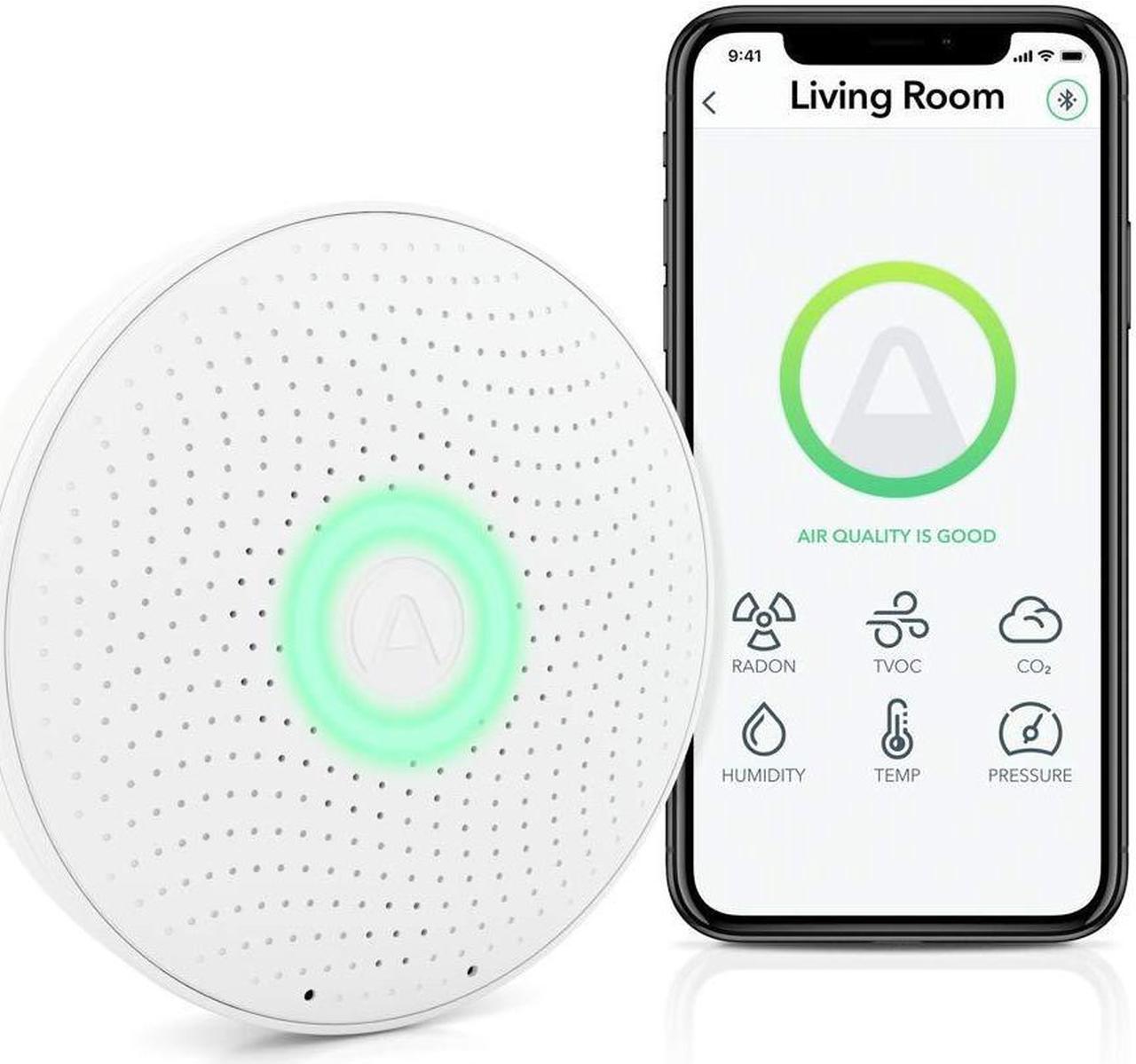 Alt view image 15 of 15 - Airthings Wave Plus Indoor Air Monitor w/ Radon Detection App & Web Dashboard