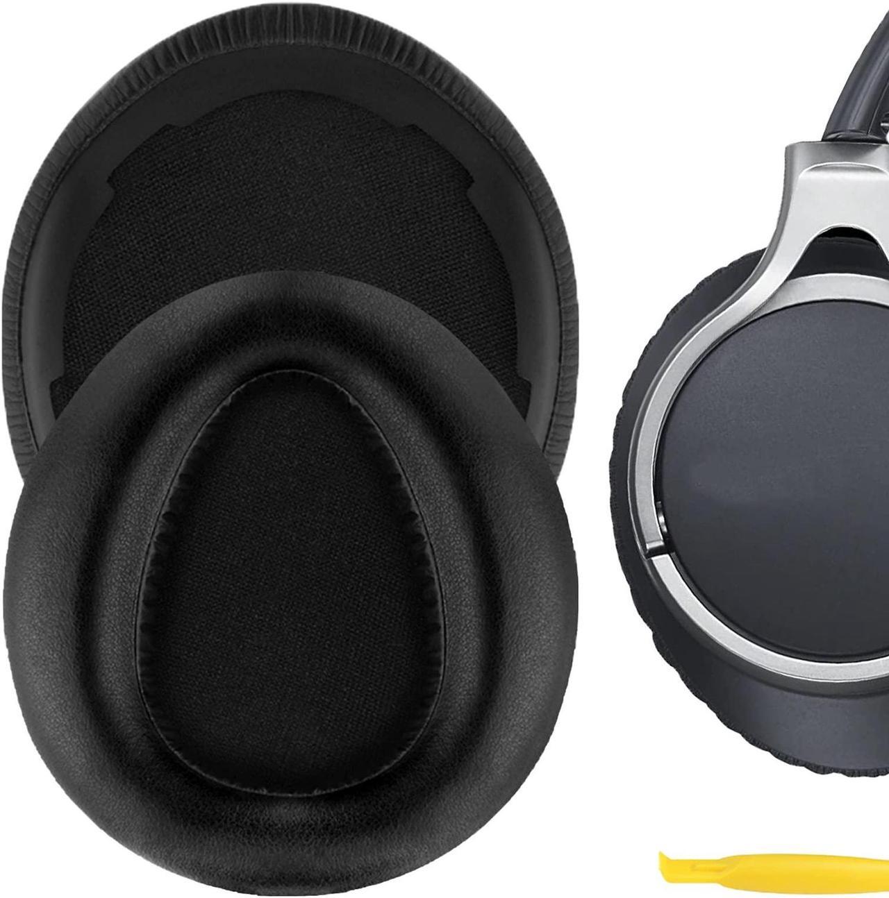 Alt view image 12 of 12 - Geekria QuickFit Protein Leather Replacement Ear Pads for SONY MDR-10RBT, MDR-10RNC, MDR-10R Headphones Ear Cushions, Headset Earpads, Ear Cups Repair Parts (Black)