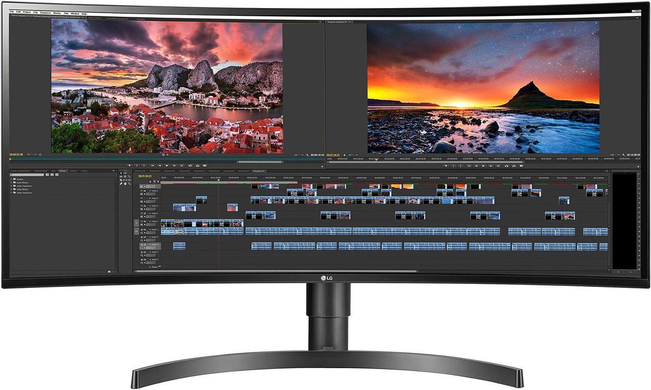 Alt view image 7 of 7 - lg 34wn80c-b 34 inch 21:9 curved ultrawide wqhd ips monitor with usb type-c connectivity srgb 99 percentage color gamut and hdr10 compatibility, black
